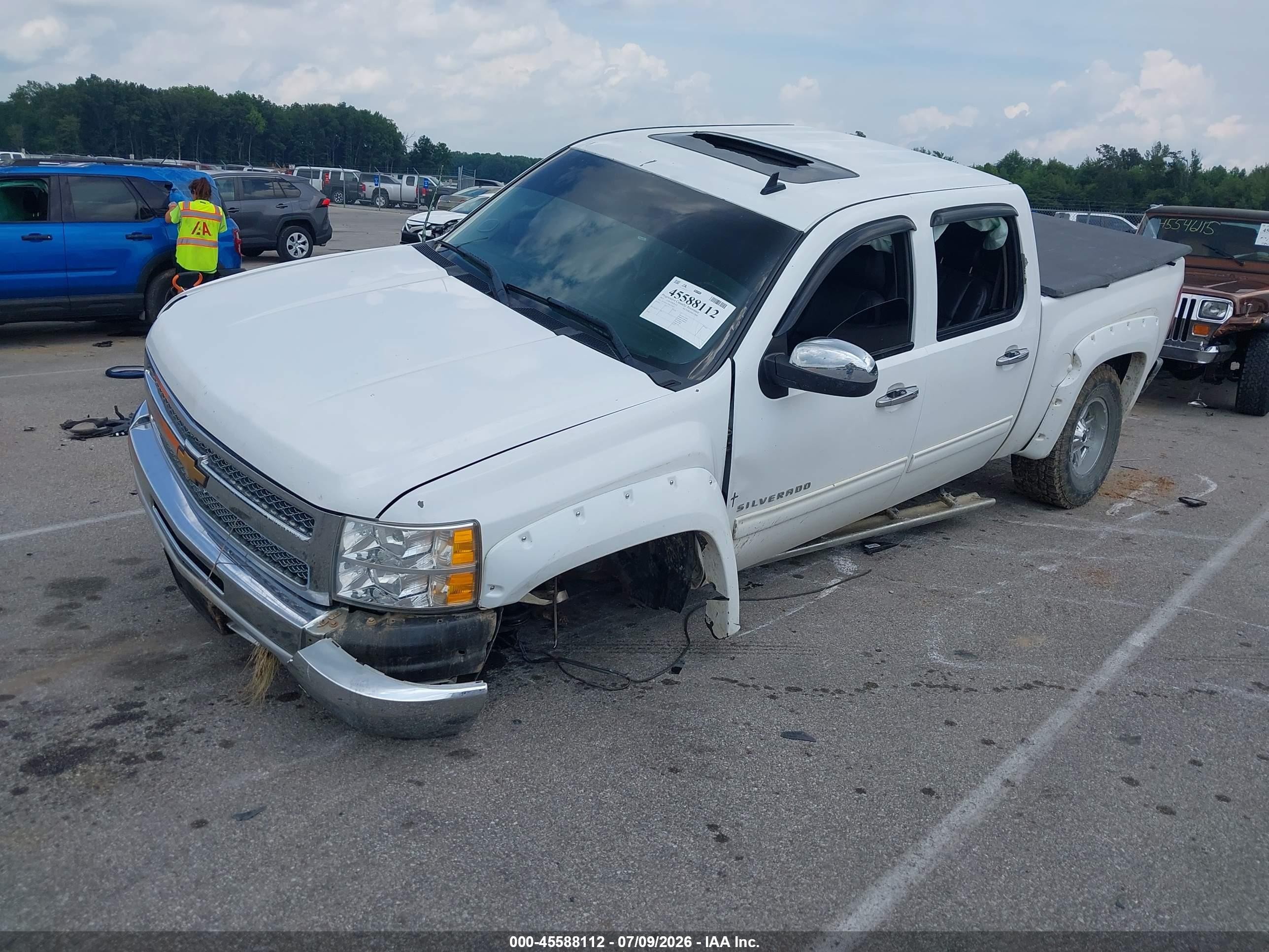 2013 Chevrolet Silverado 1500 Lt White vin: 3GCPKSE7XDG305825