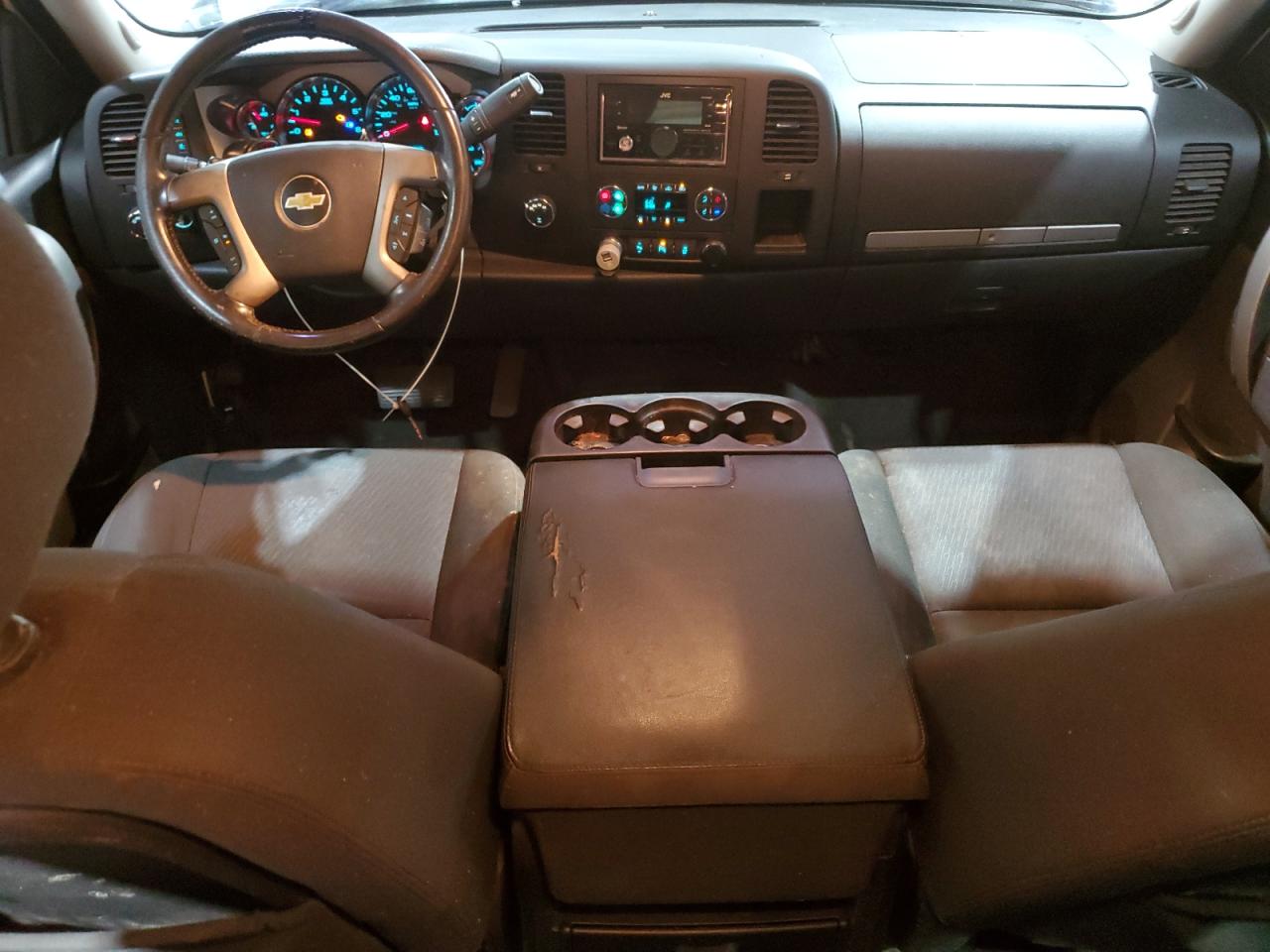 2013 Chevrolet Silverado K1500 Lt White vin: 3GCPKSE7XDG309597 Damage: Front Center Armrest, Worn, Replacement Required