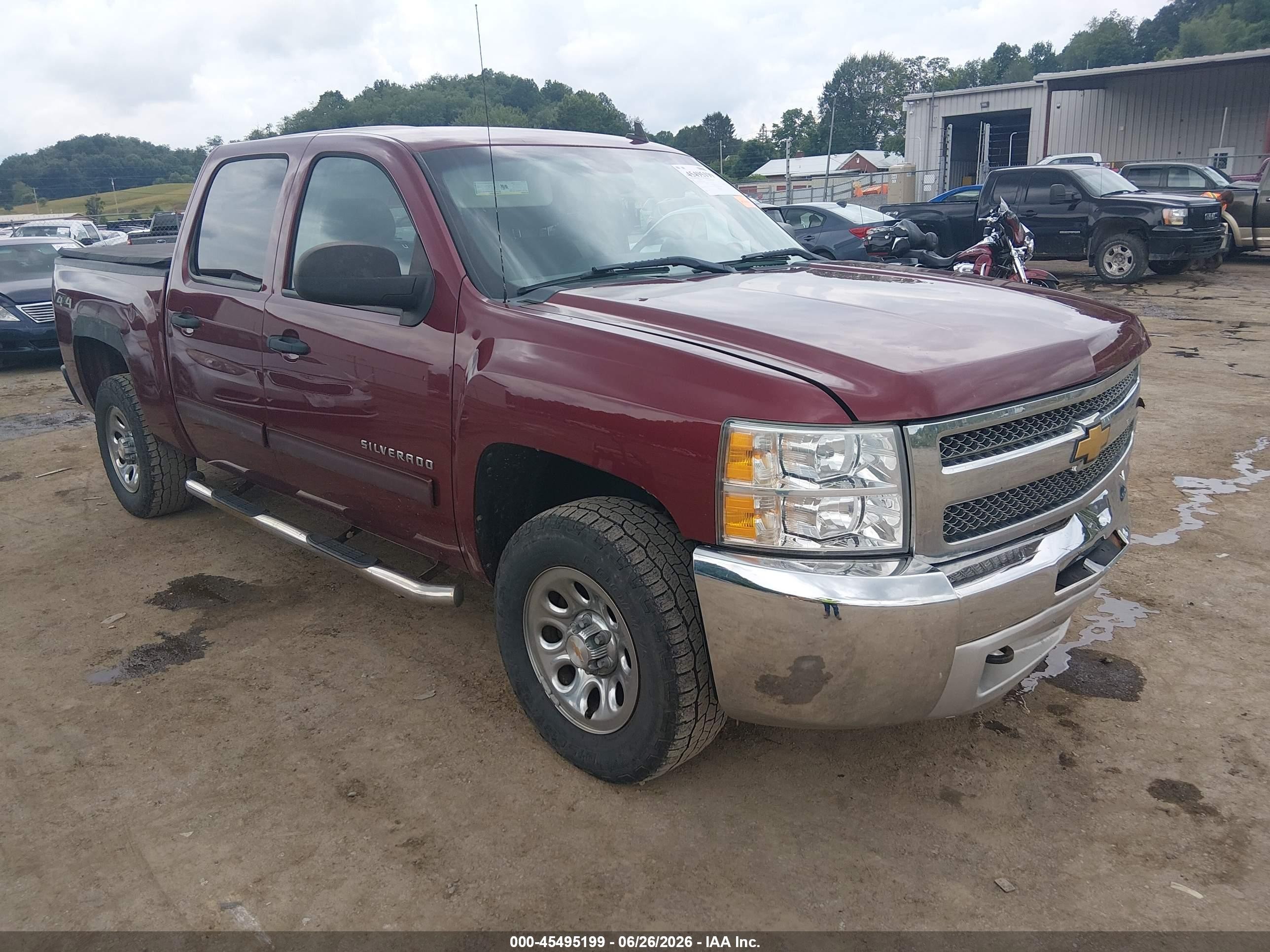 2013 Chevrolet Silverado 1500 Lt Maroon vin: 3GCPKSEA9DG318061