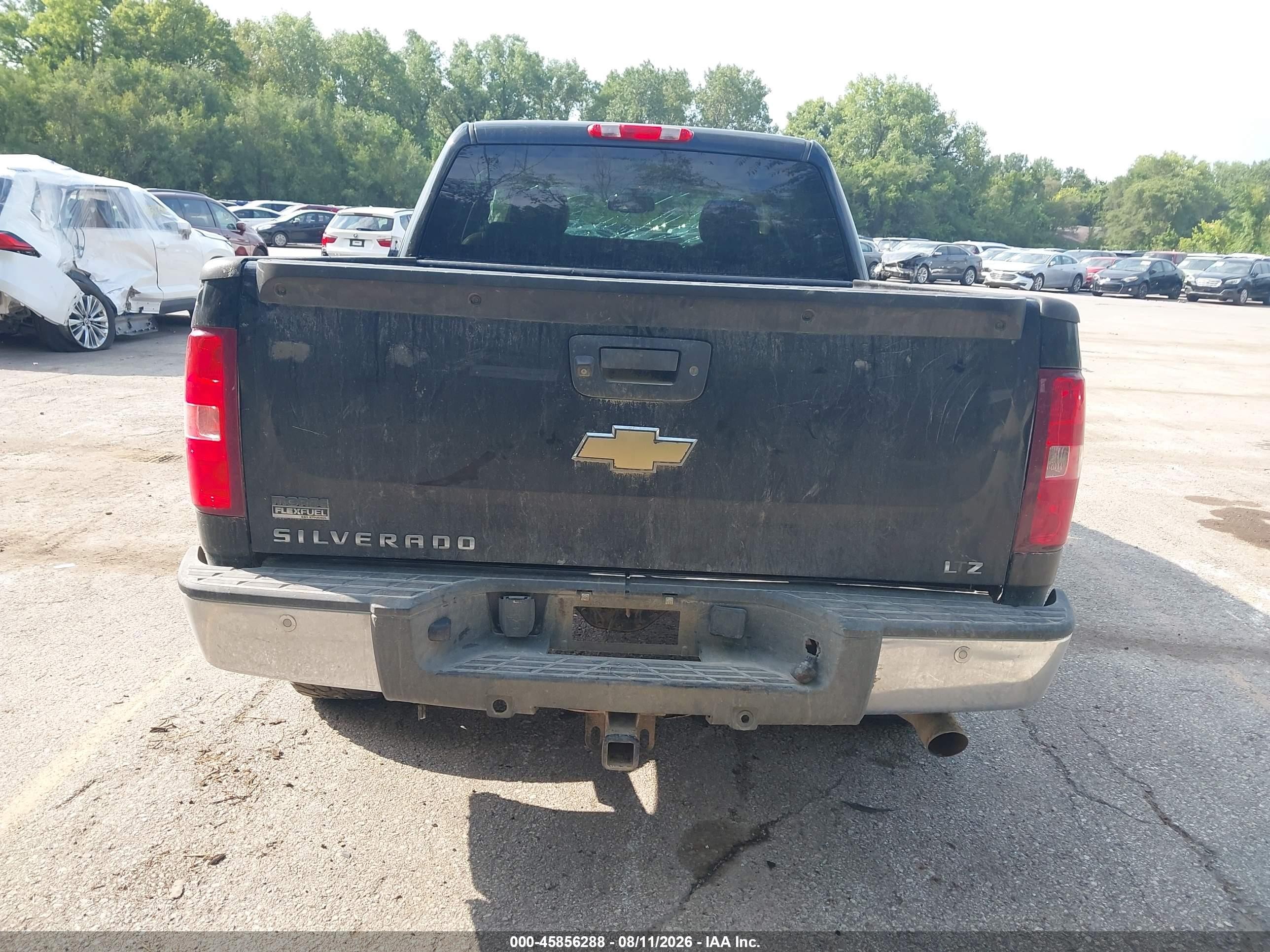 2011 Chevrolet Silverado 1500 Ltz Black vin: 3GCPKTE29BG246080