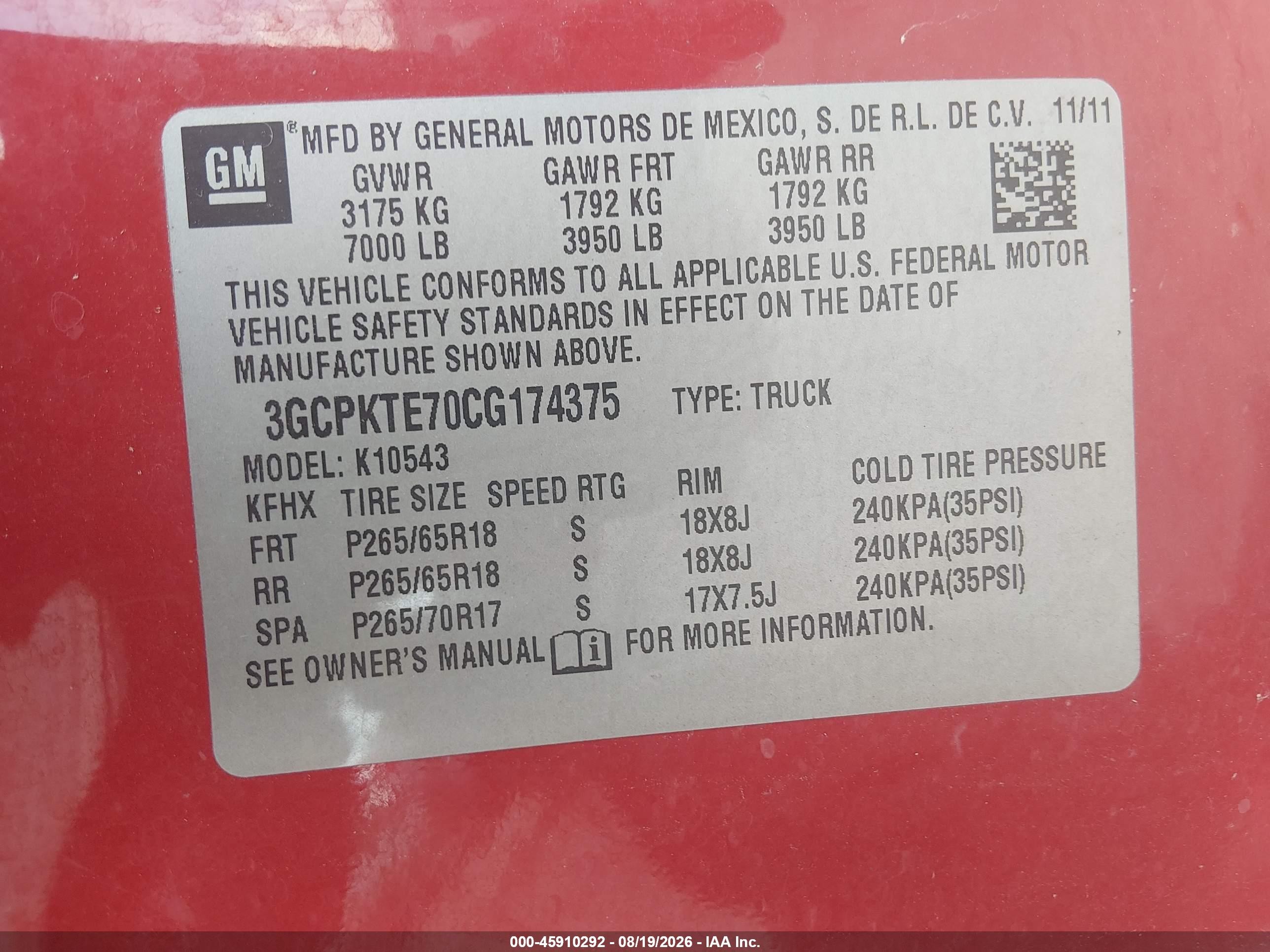 2012 Chevrolet Silverado 1500 Ltz Red vin: 3GCPKTE70CG174375