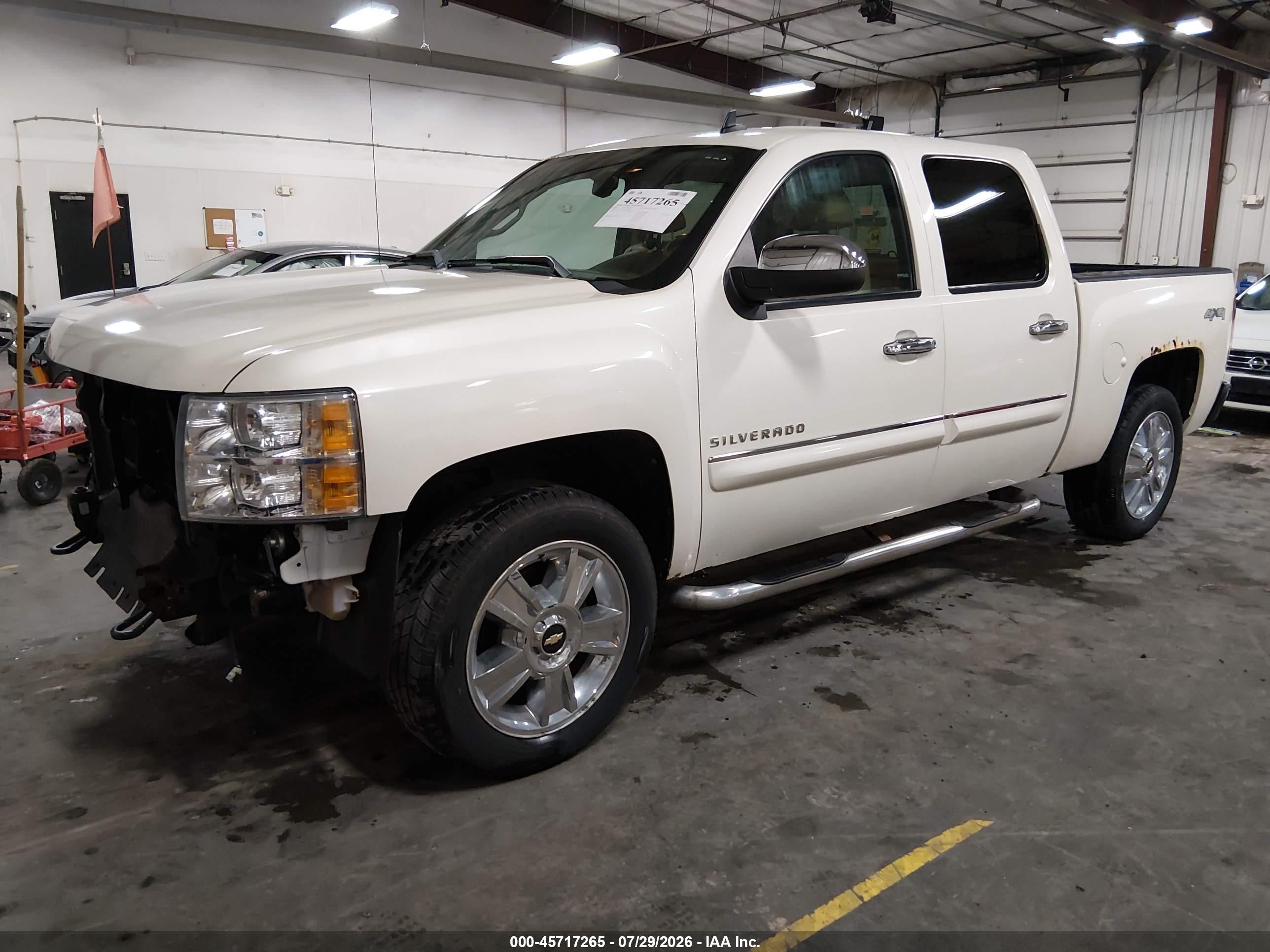 2012 Chevrolet Silverado 1500 Ltz White vin: 3GCPKTE70CG222490
