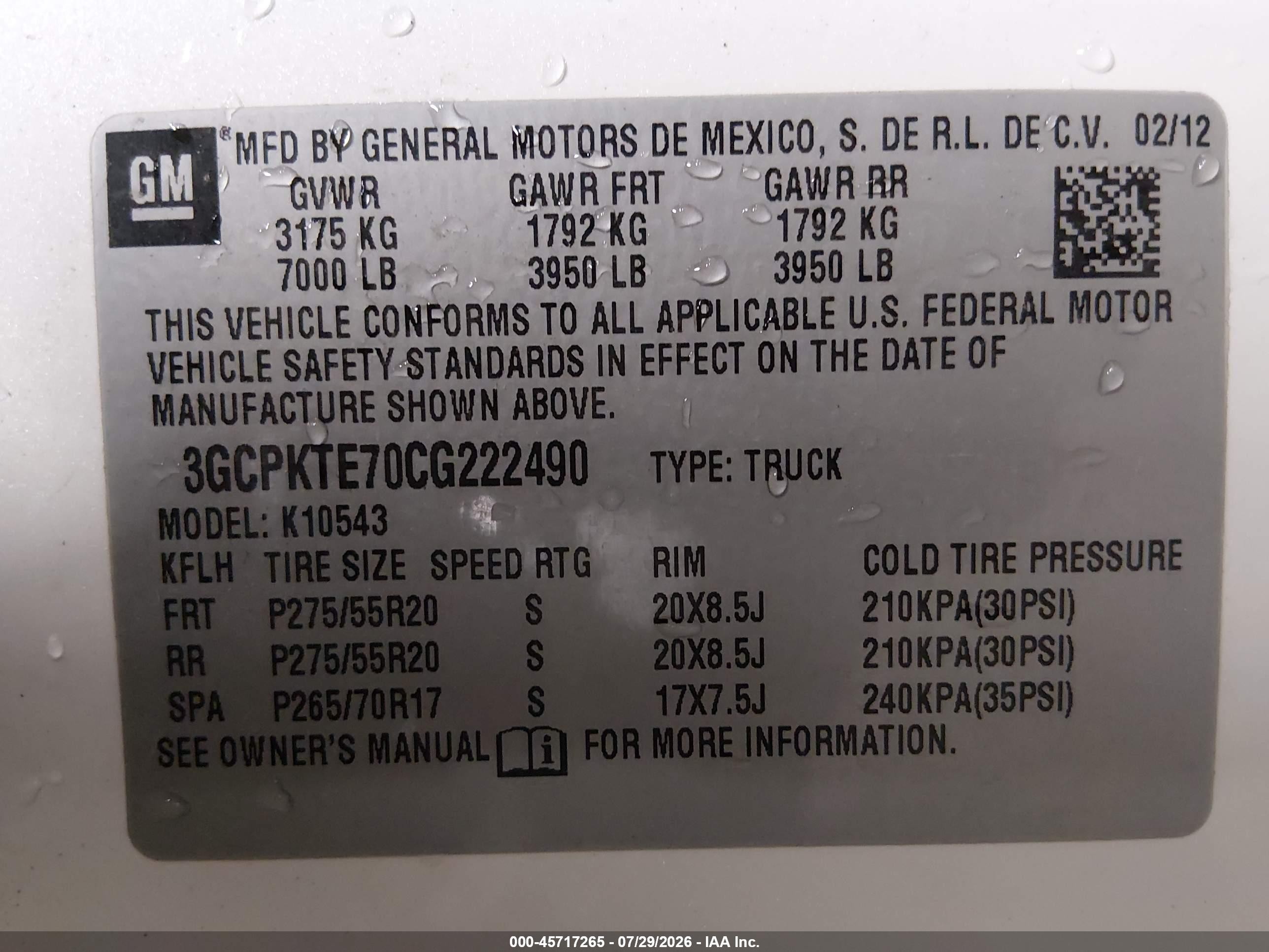 2012 Chevrolet Silverado 1500 Ltz White vin: 3GCPKTE70CG222490