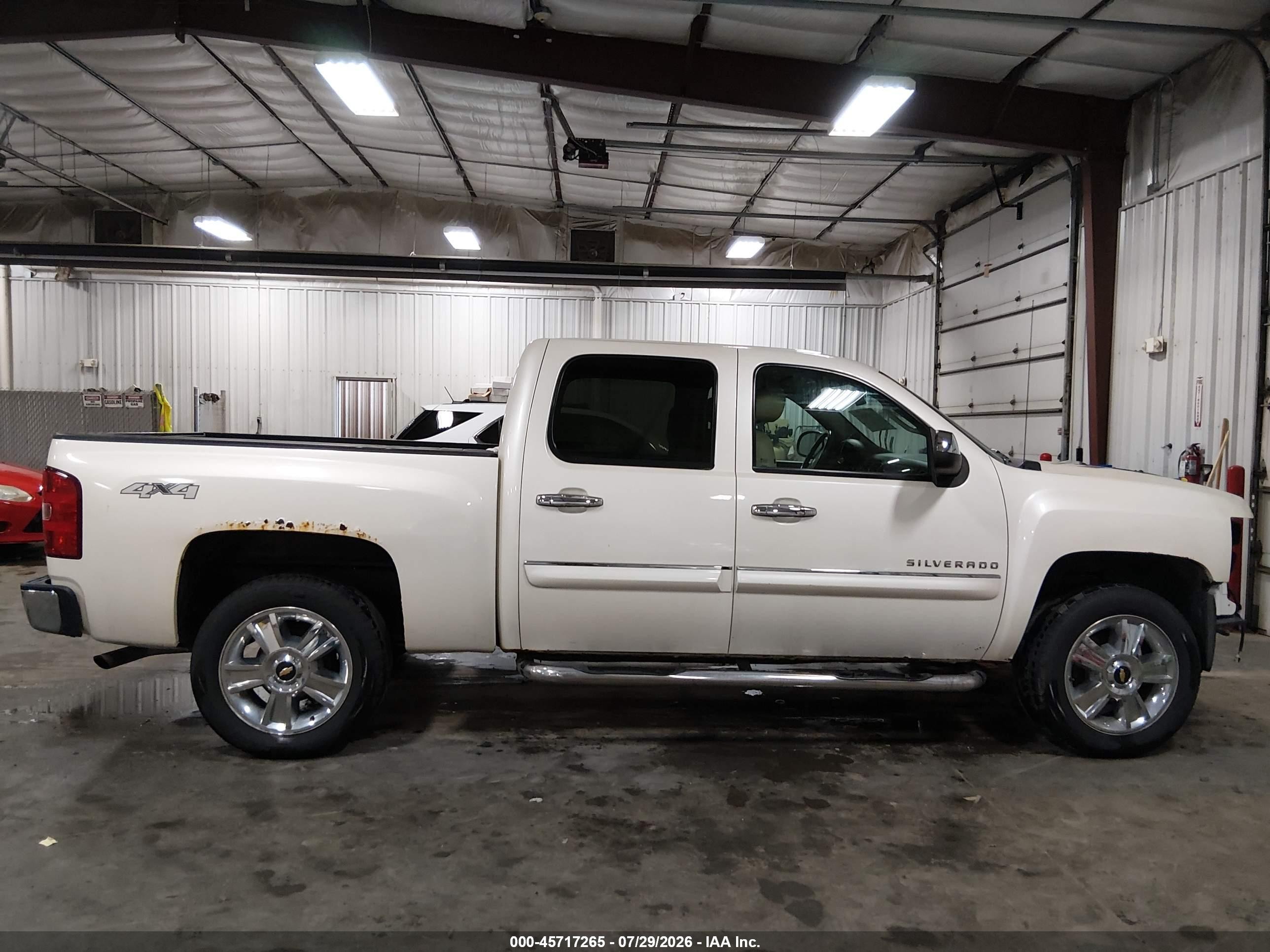 2012 Chevrolet Silverado 1500 Ltz White vin: 3GCPKTE70CG222490