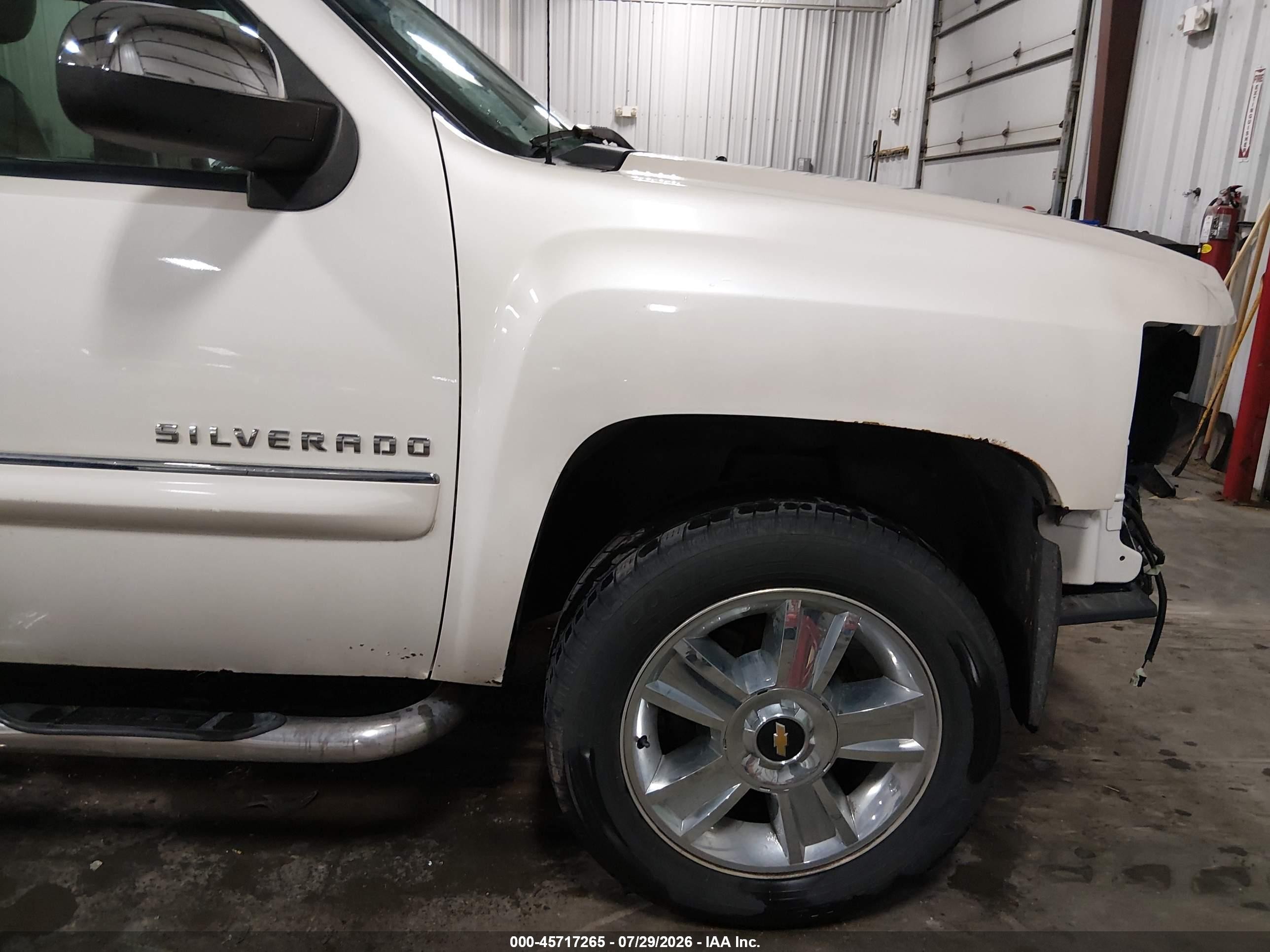 2012 Chevrolet Silverado 1500 Ltz White vin: 3GCPKTE70CG222490
