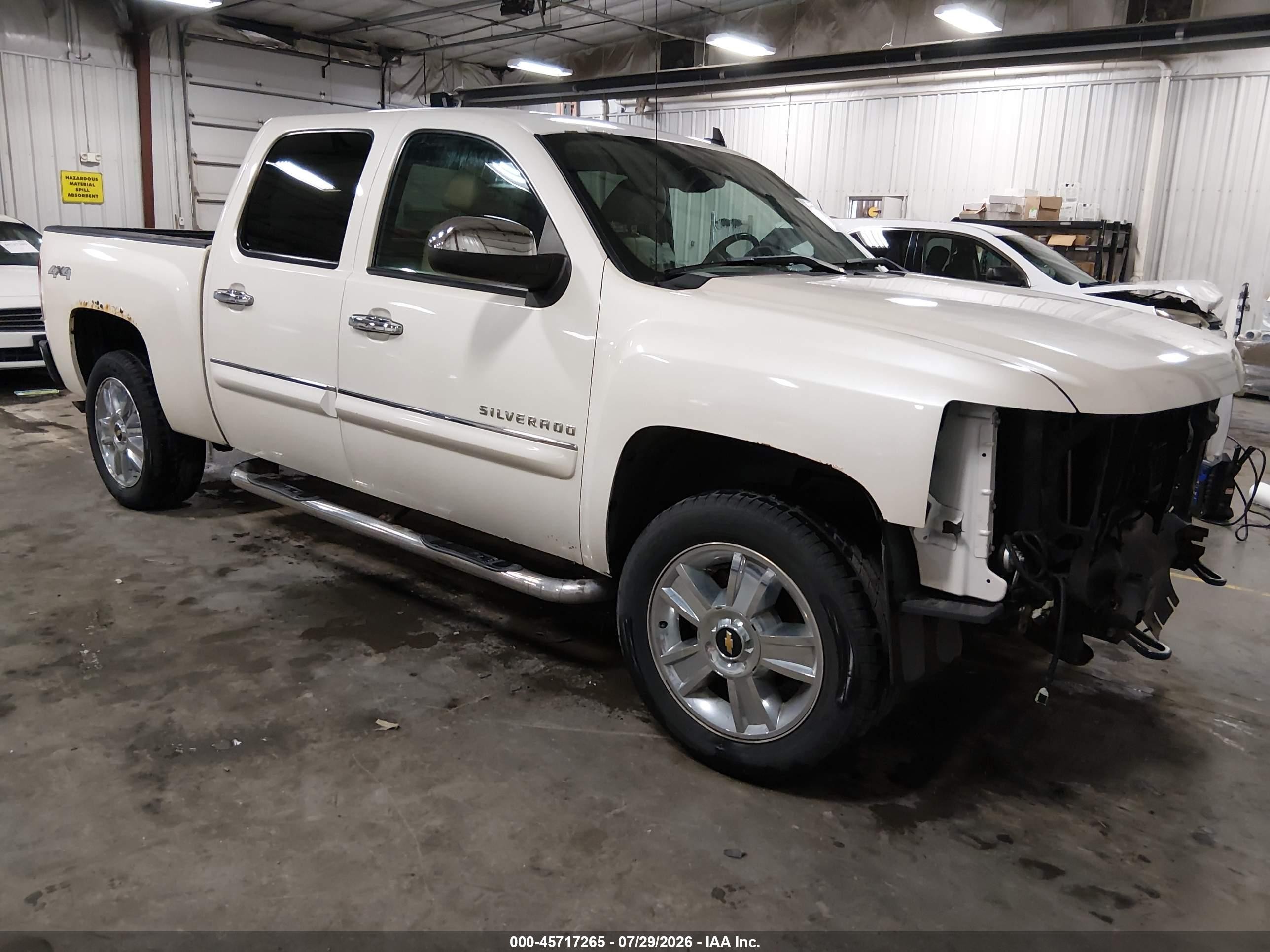 2012 Chevrolet Silverado 1500 Ltz White vin: 3GCPKTE70CG222490