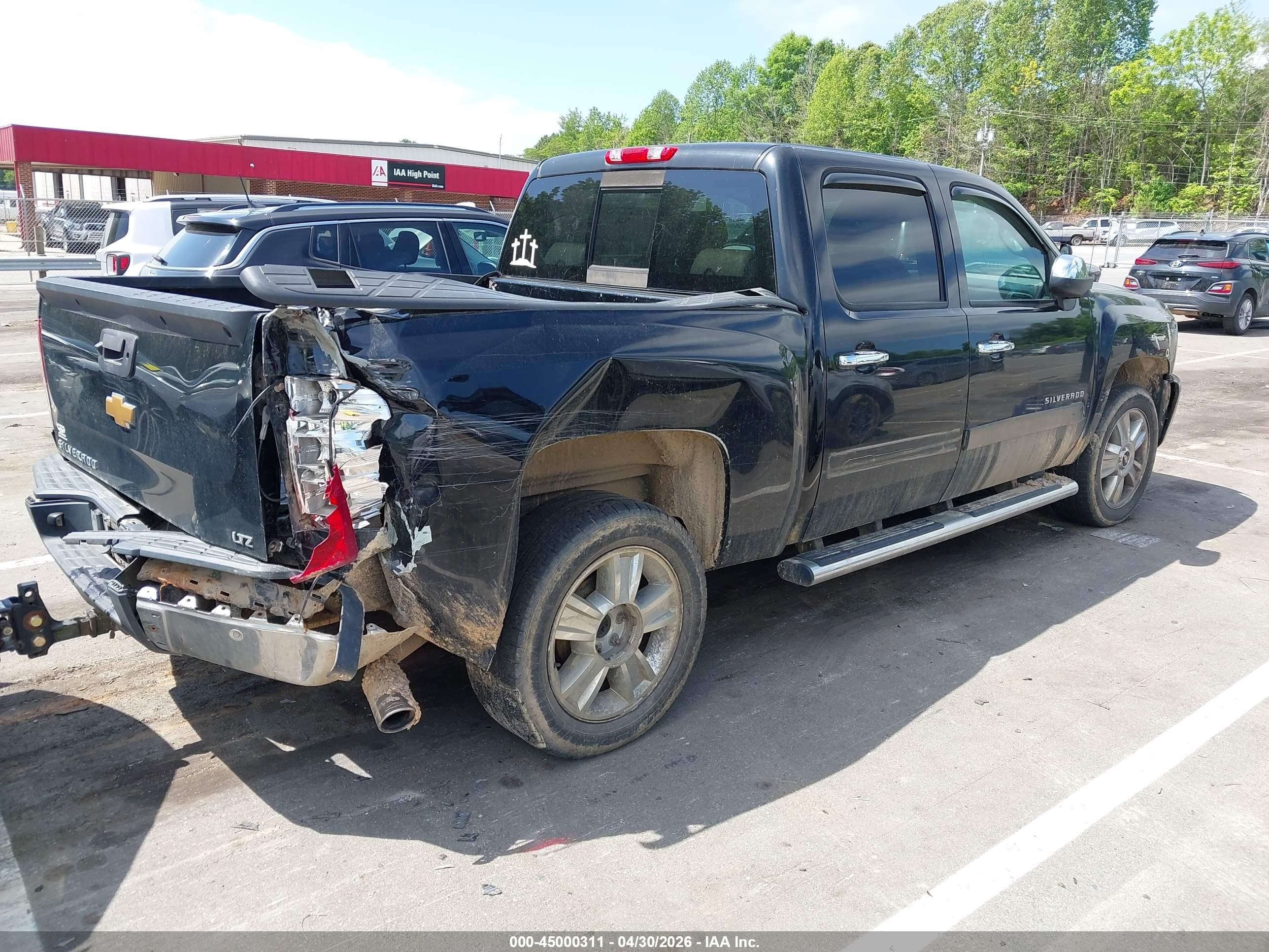2012 Chevrolet Silverado 1500 Ltz Black vin: 3GCPKTE70CG272290