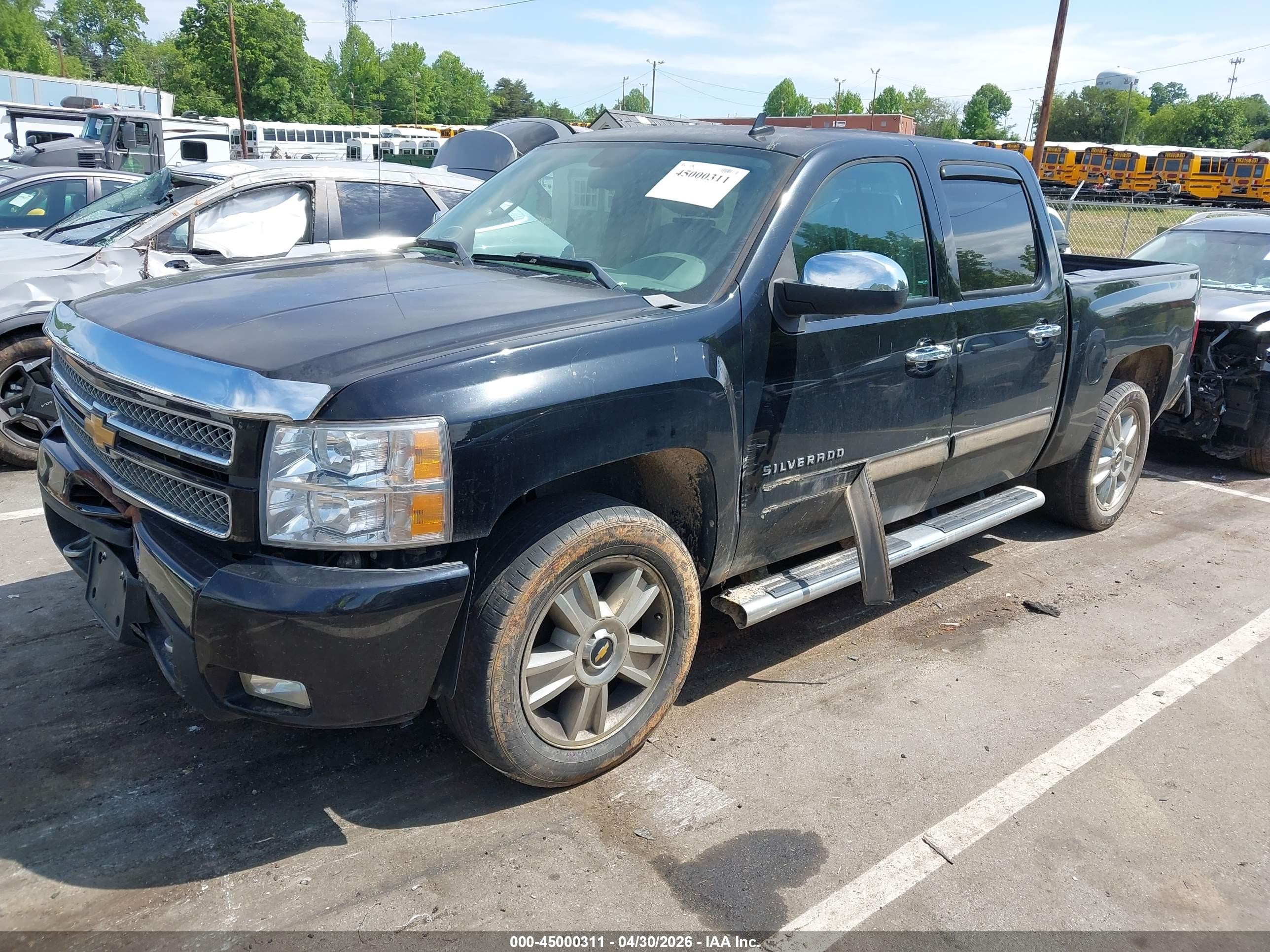 2012 Chevrolet Silverado 1500 Ltz Black vin: 3GCPKTE70CG272290