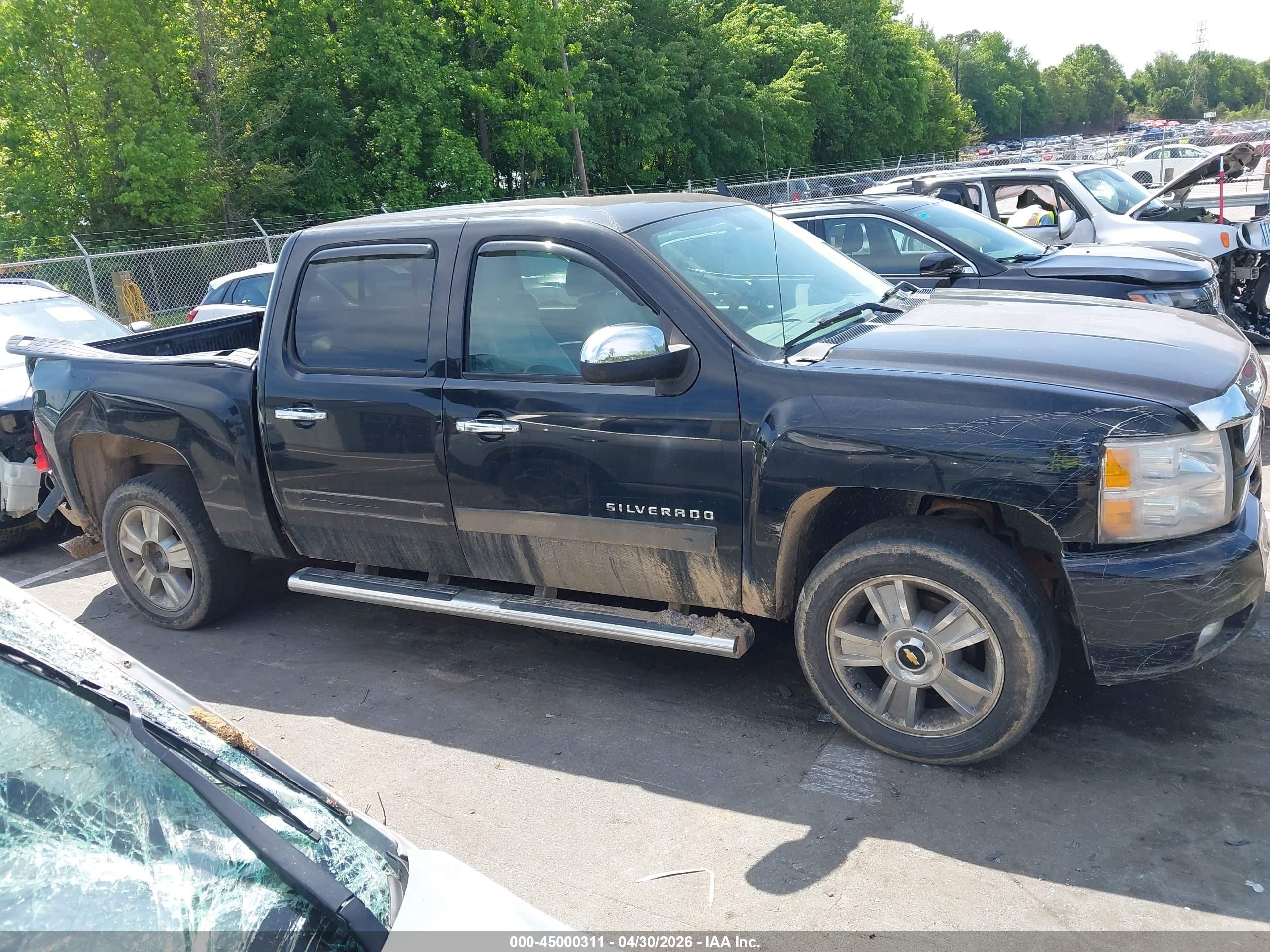 2012 Chevrolet Silverado 1500 Ltz Black vin: 3GCPKTE70CG272290