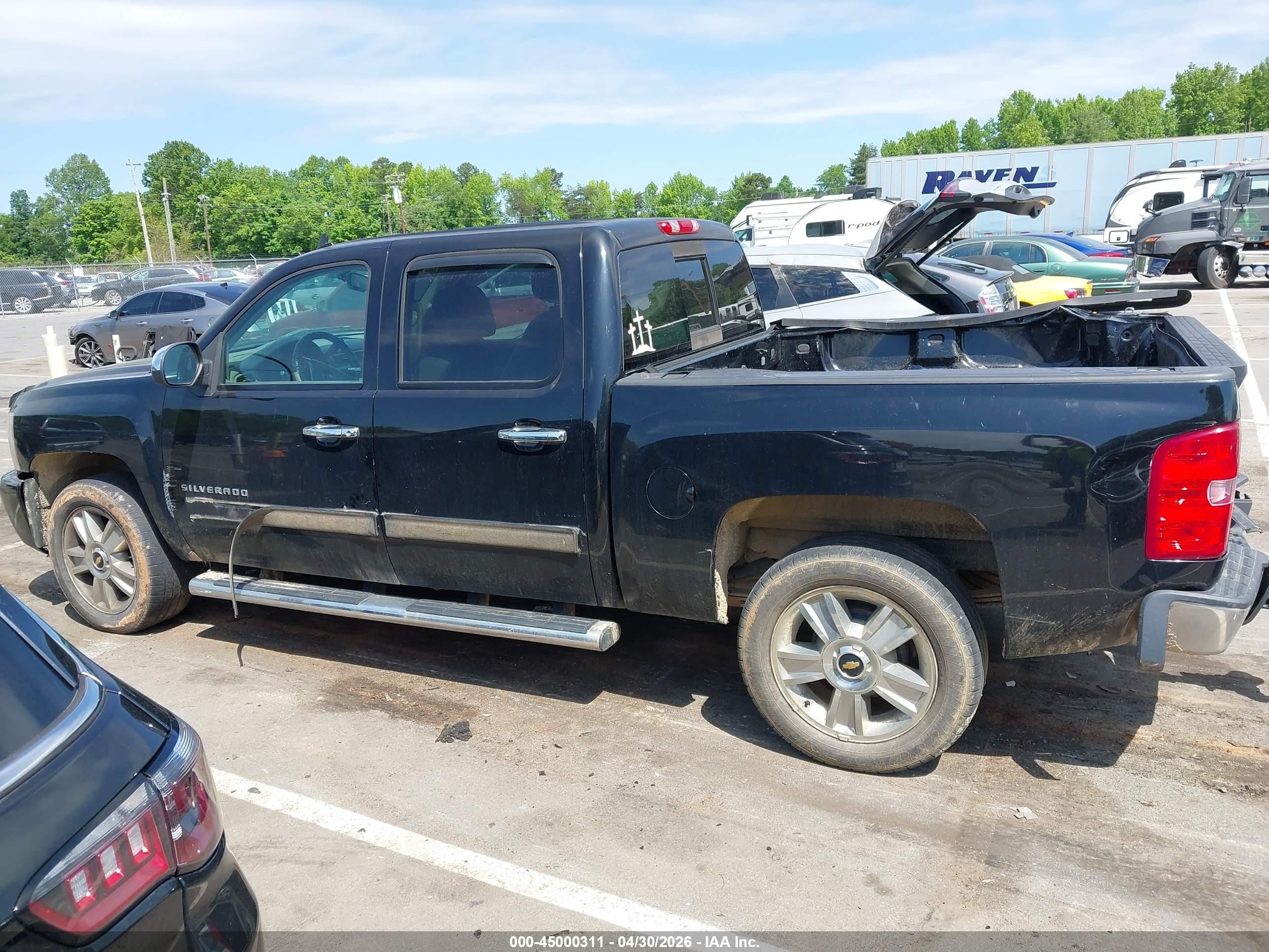 2012 Chevrolet Silverado 1500 Ltz Black vin: 3GCPKTE70CG272290
