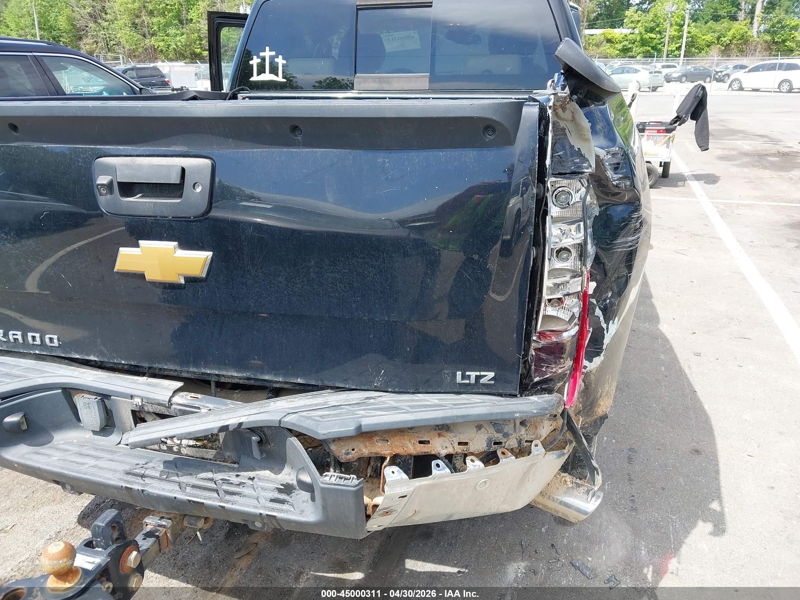 2012 Chevrolet Silverado 1500 Ltz Black vin: 3GCPKTE70CG272290