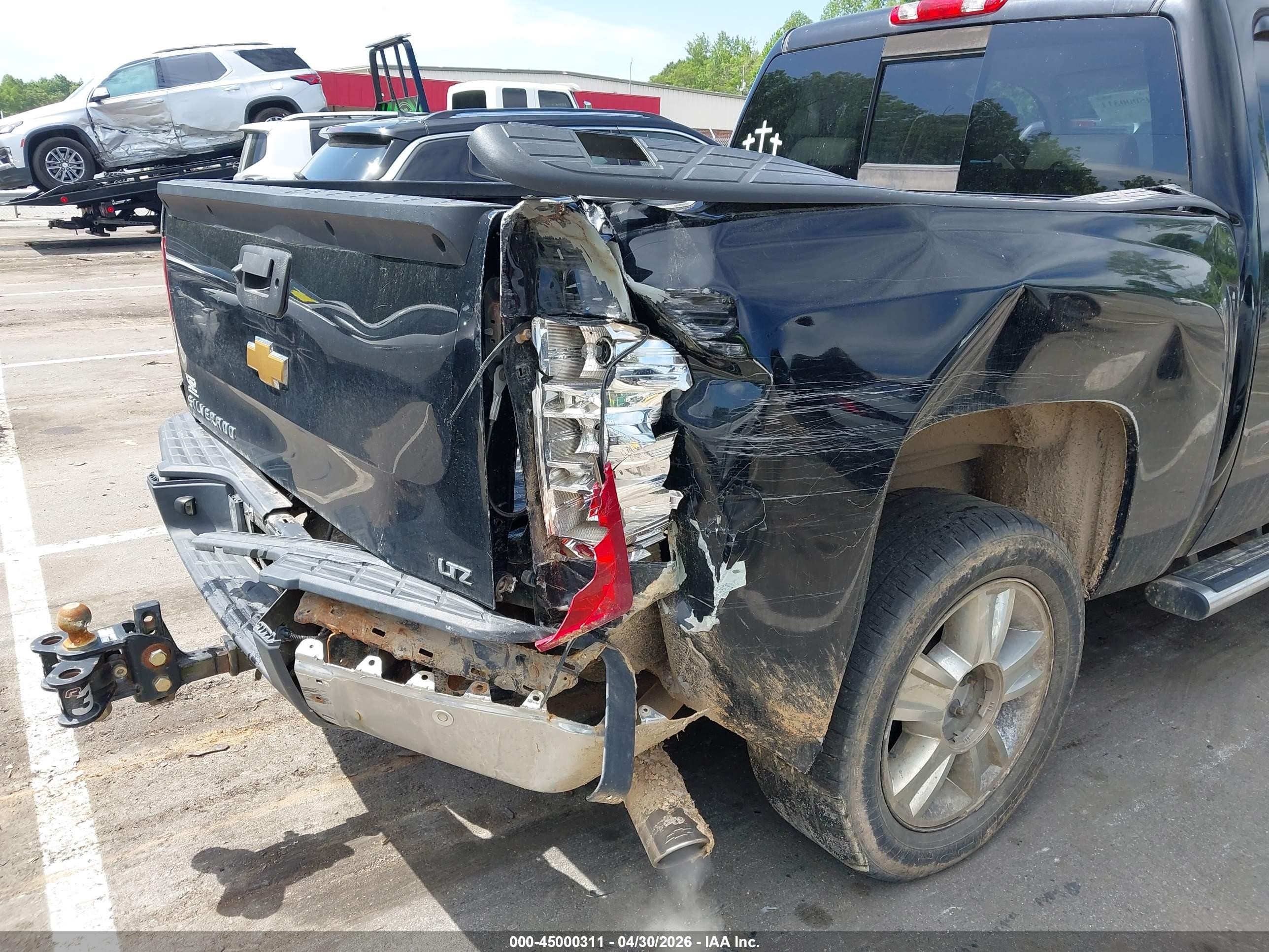 2012 Chevrolet Silverado 1500 Ltz Black vin: 3GCPKTE70CG272290
