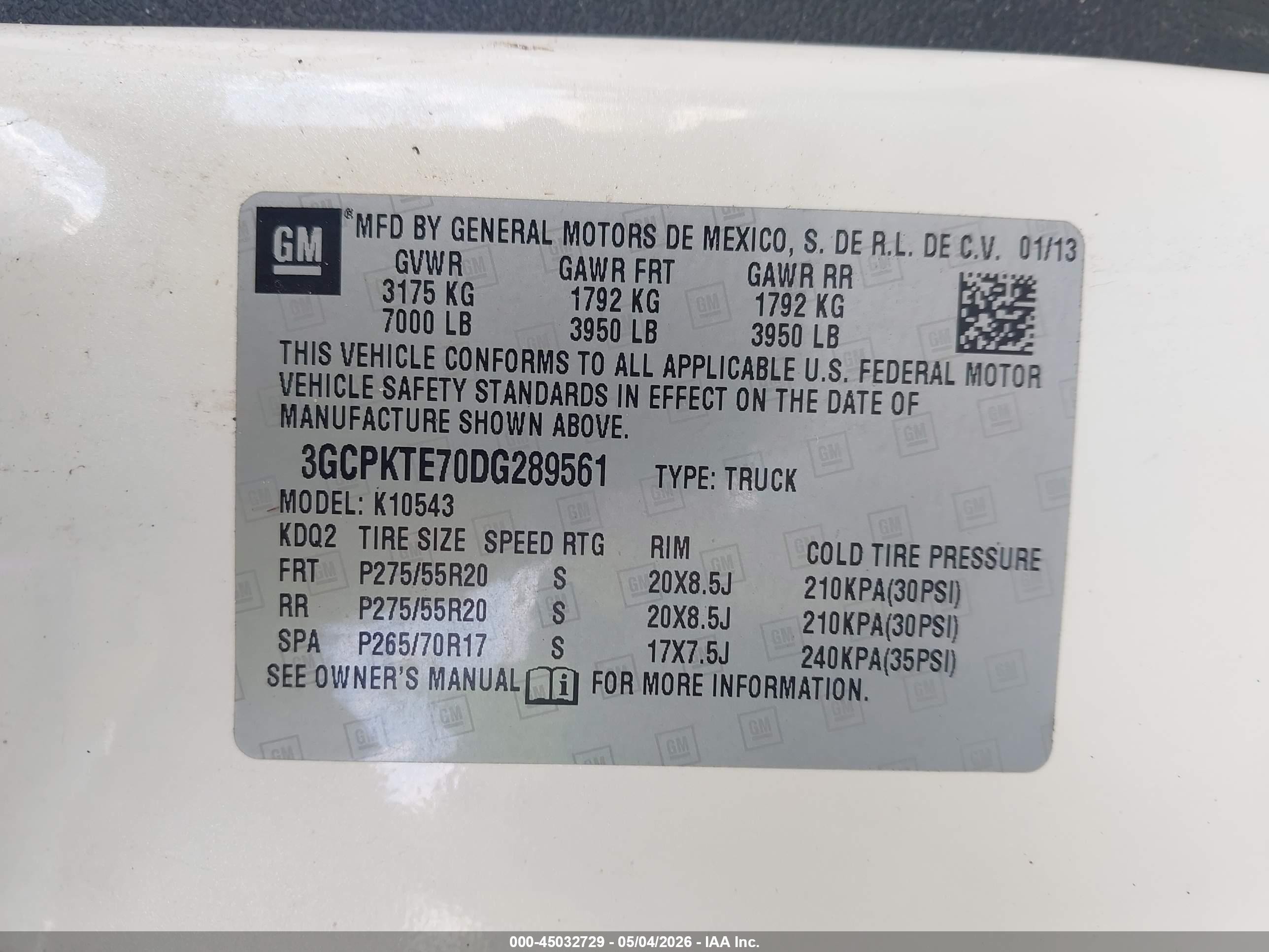 2013 Chevrolet Silverado 1500 Ltz Белый vin: 3GCPKTE70DG289561