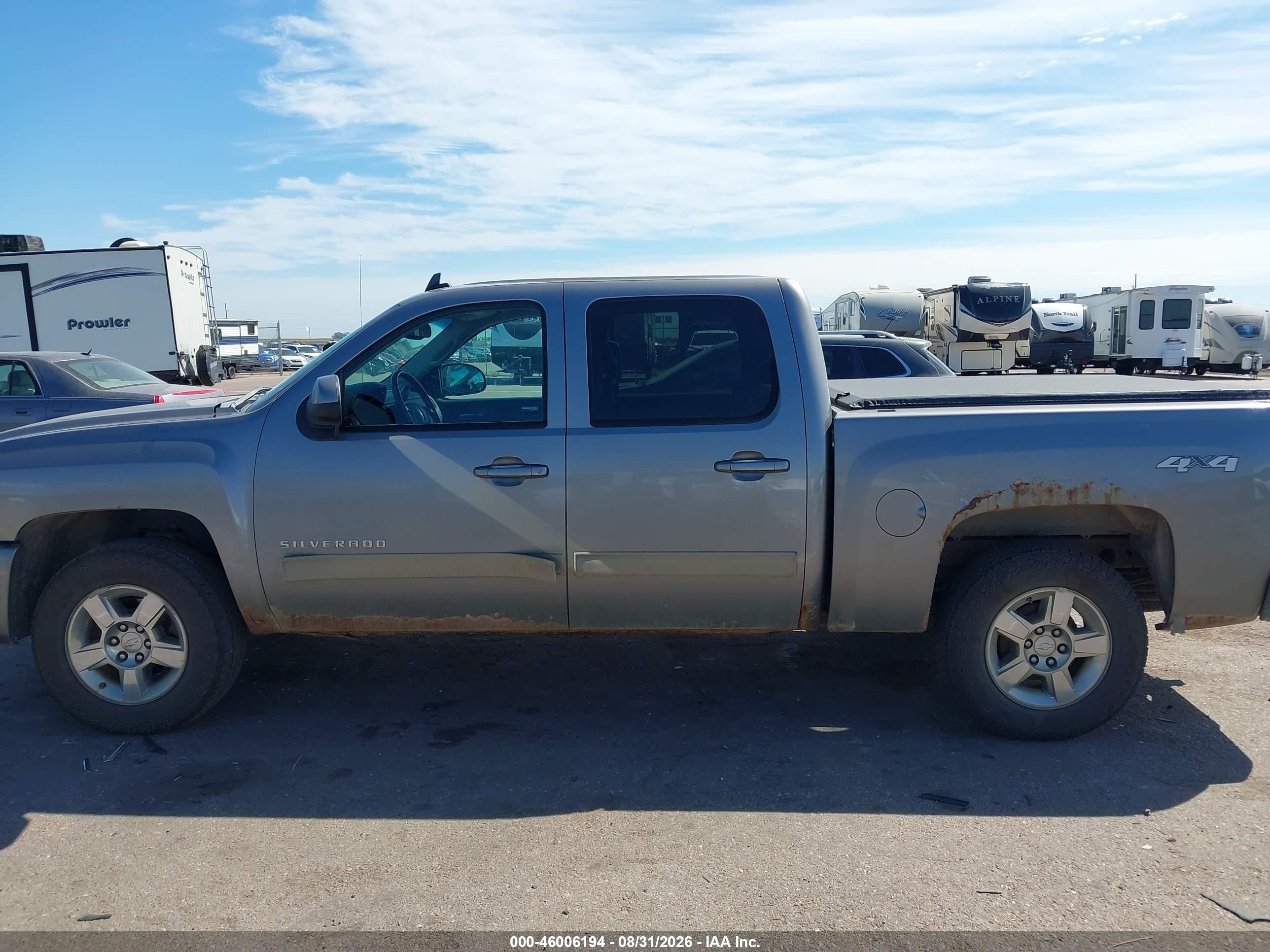 2013 Chevrolet Silverado K1500 Ltz Silver vin: 3GCPKTE75DG349706