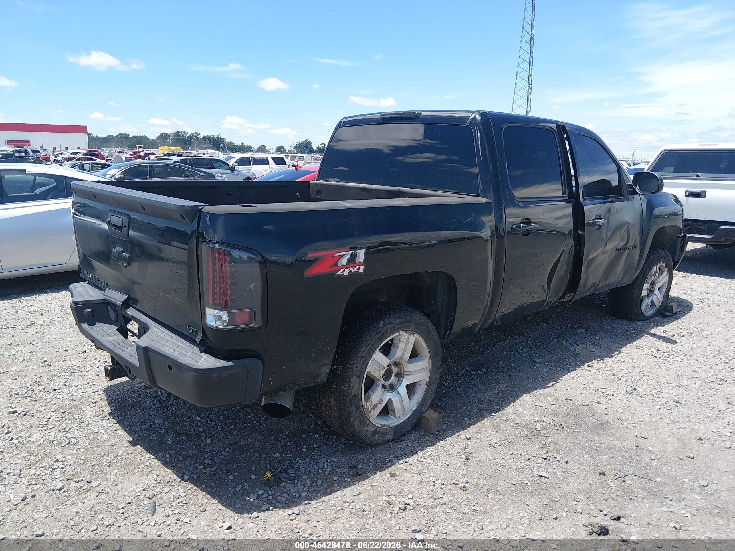 2012 Chevrolet Silverado 1500 Ltz Black vin: 3GCPKTE77CG227668