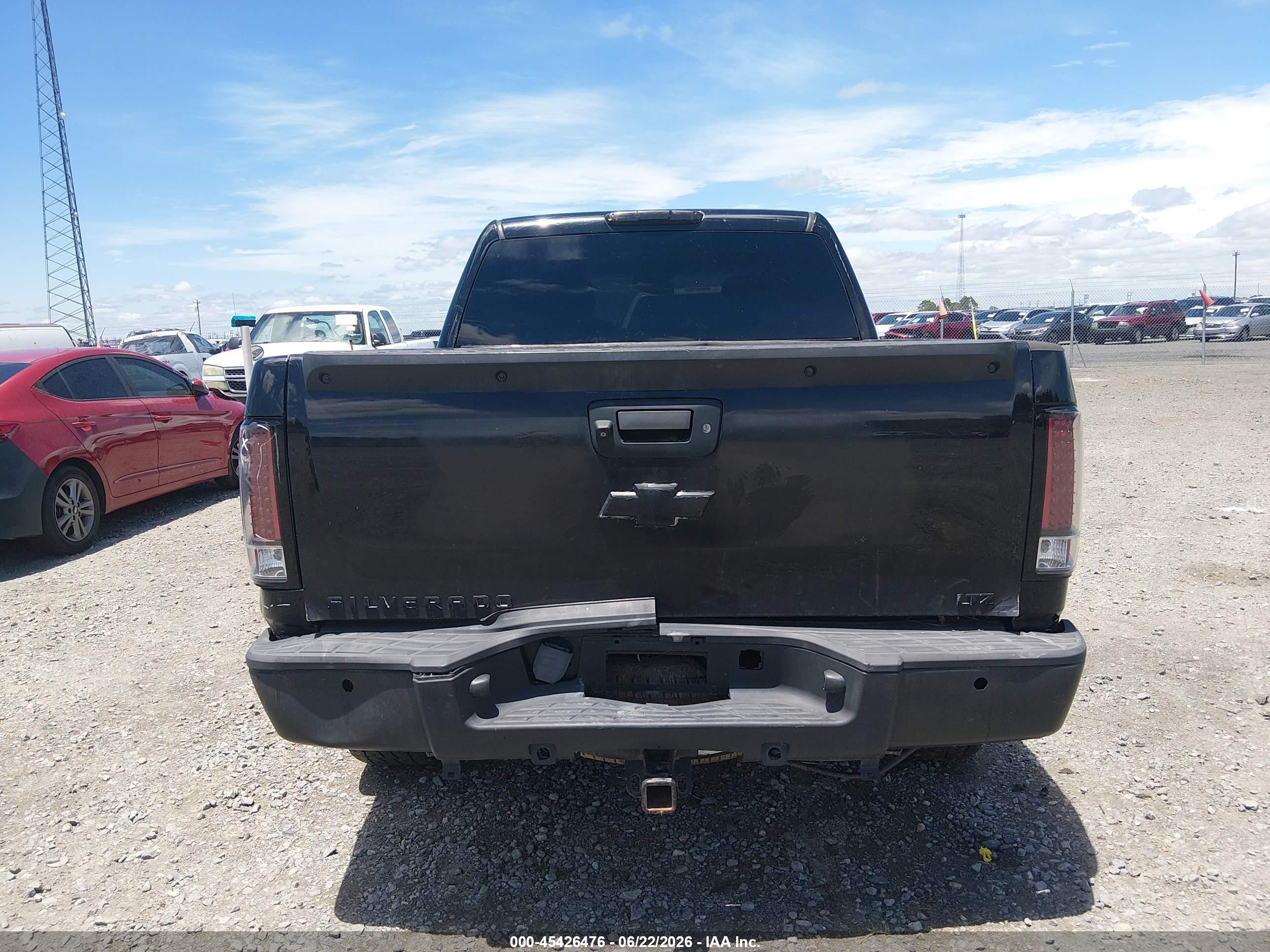 2012 Chevrolet Silverado 1500 Ltz Black vin: 3GCPKTE77CG227668
