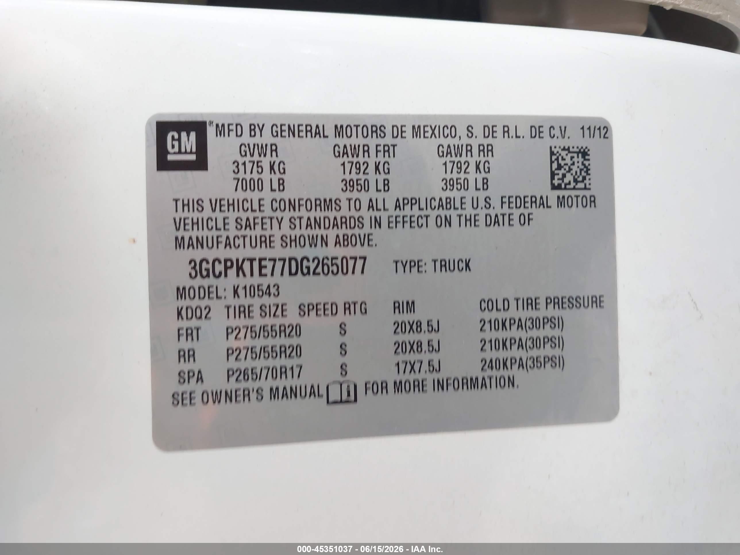 2013 Chevrolet Silverado 1500 Ltz White vin: 3GCPKTE77DG265077
