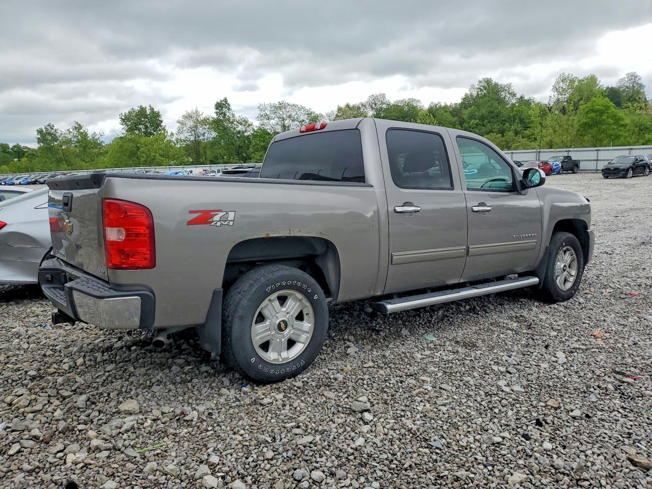 2012 Chevrolet Silverado K1500 Ltz Silver vin: 3GCPKTE79CG222553