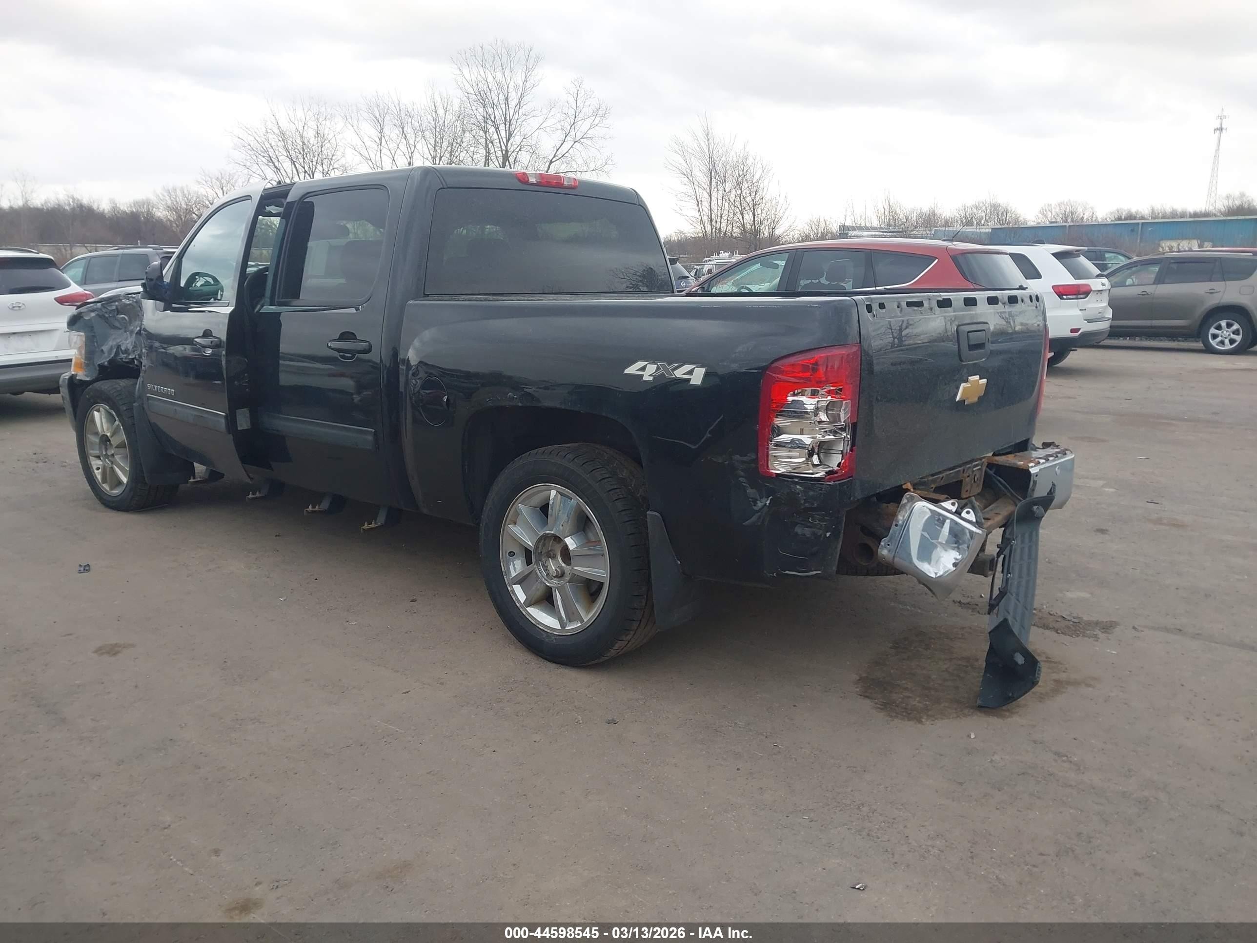 2013 Chevrolet Silverado 1500 Ltz Black vin: 3GCPKTE79DG195906