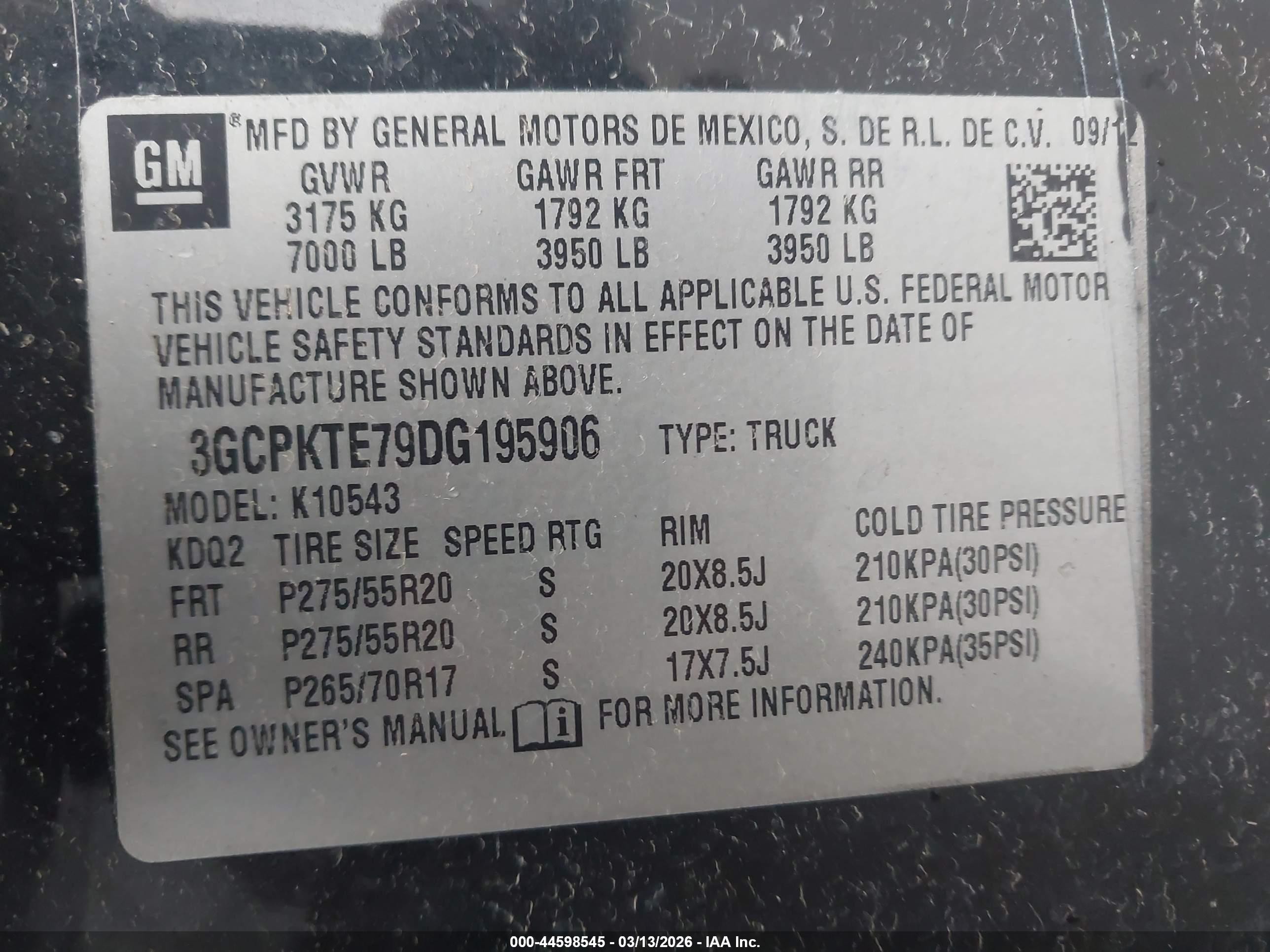 2013 Chevrolet Silverado 1500 Ltz Black vin: 3GCPKTE79DG195906