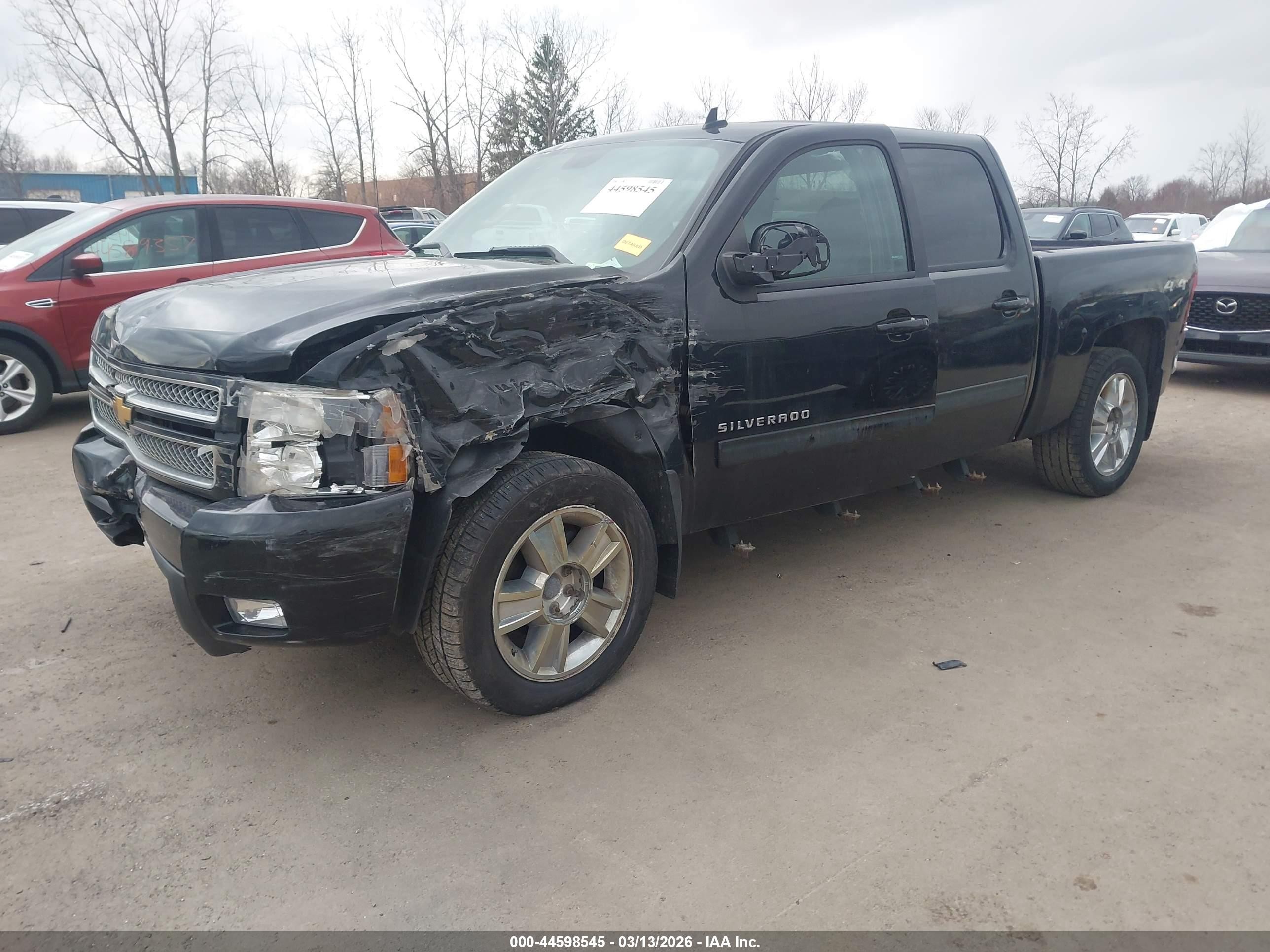 2013 Chevrolet Silverado 1500 Ltz Black vin: 3GCPKTE79DG195906