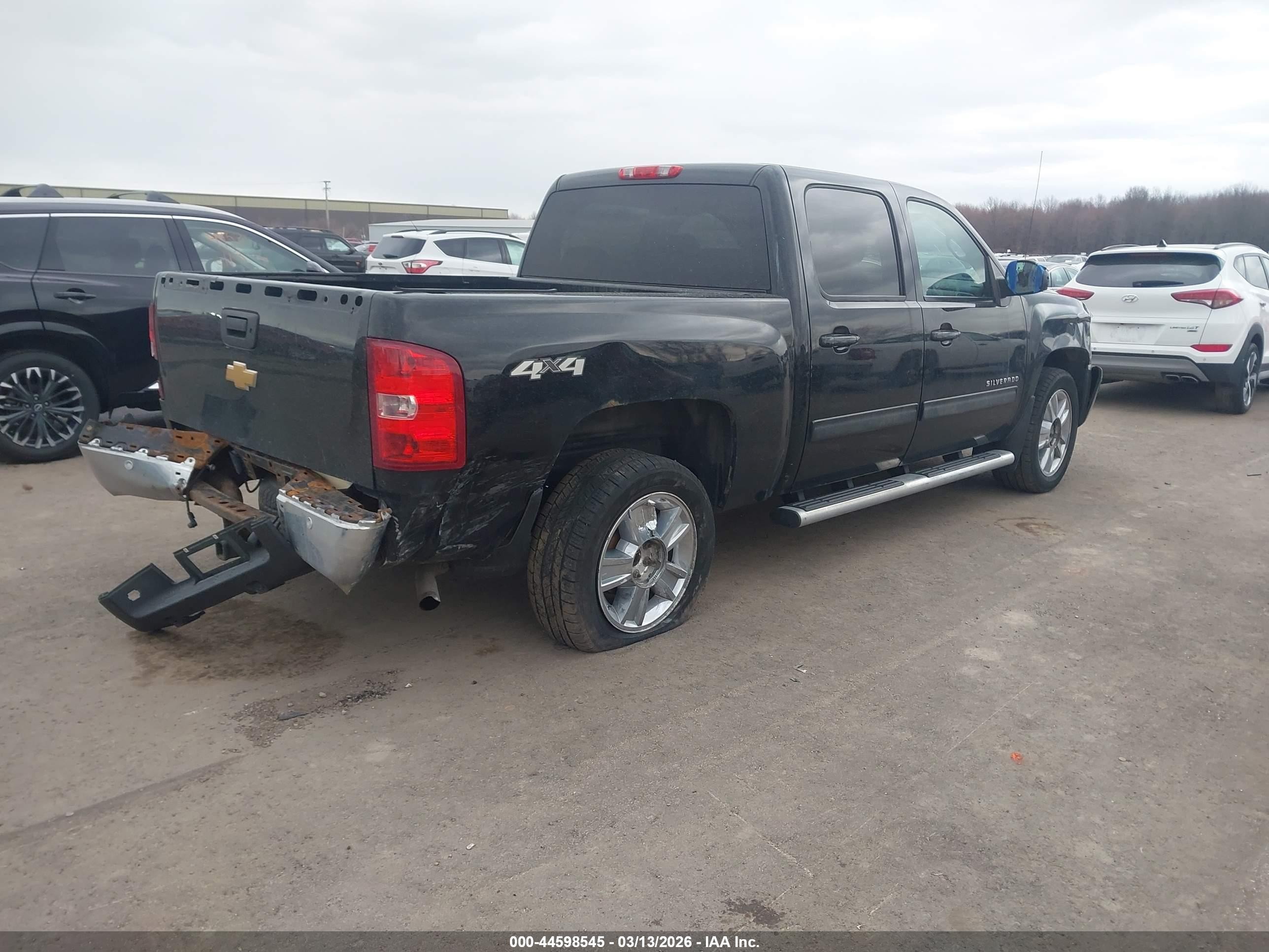 2013 Chevrolet Silverado 1500 Ltz Black vin: 3GCPKTE79DG195906