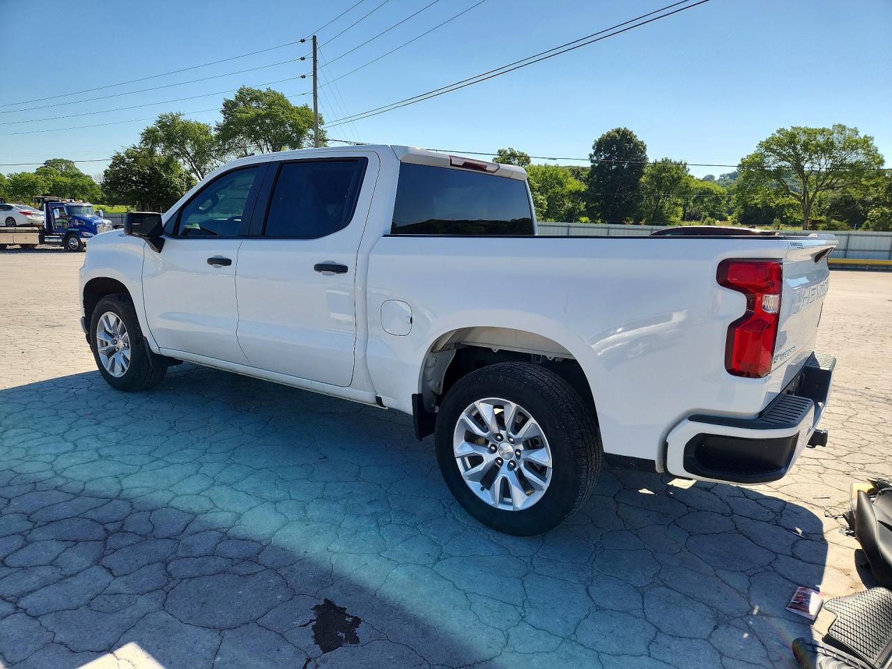 2021 Chevrolet Silverado C1500 Custom White vin: 3GCPWBEK6MG454435