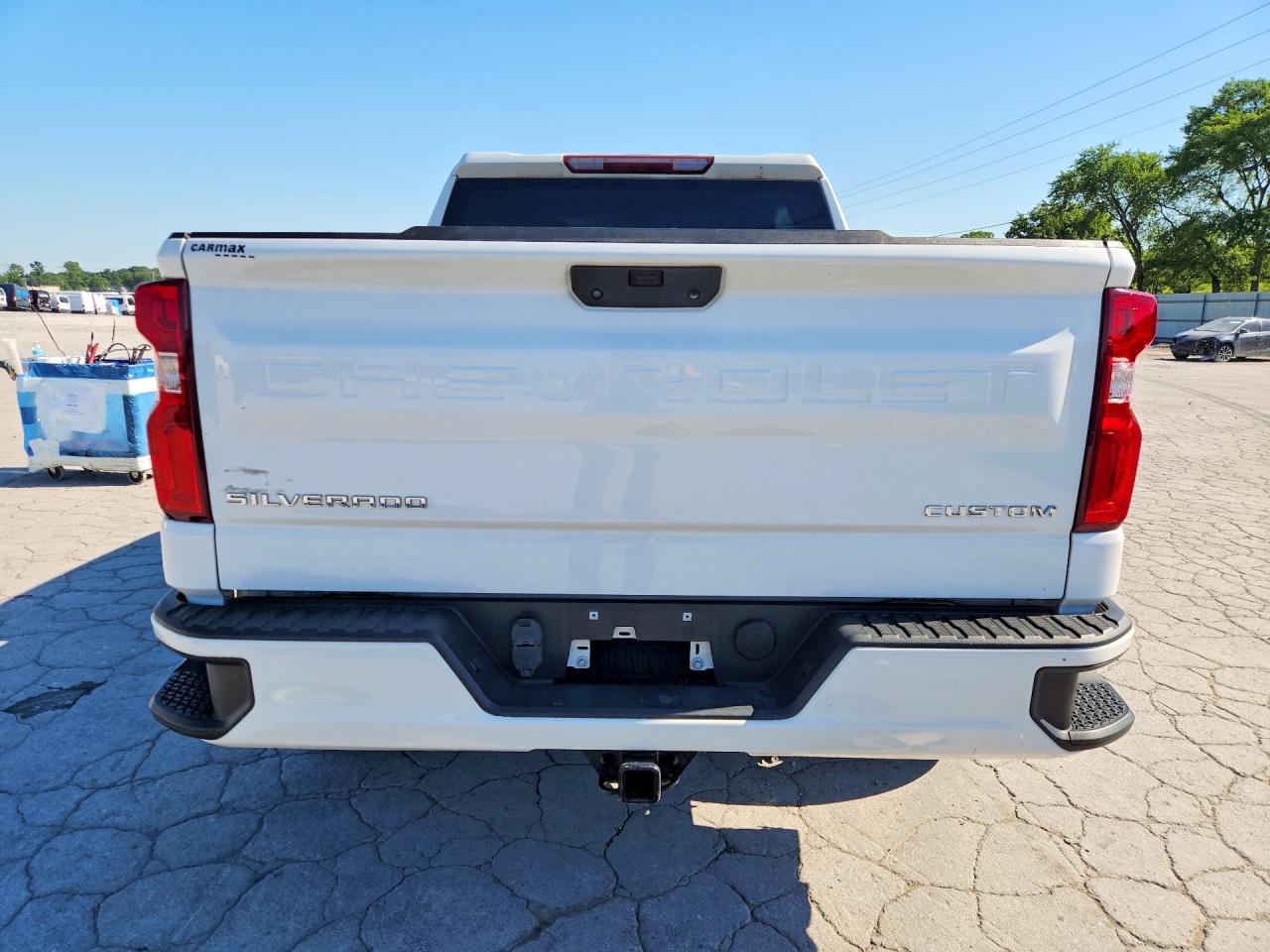 2021 Chevrolet Silverado C1500 Custom White vin: 3GCPWBEK6MG454435