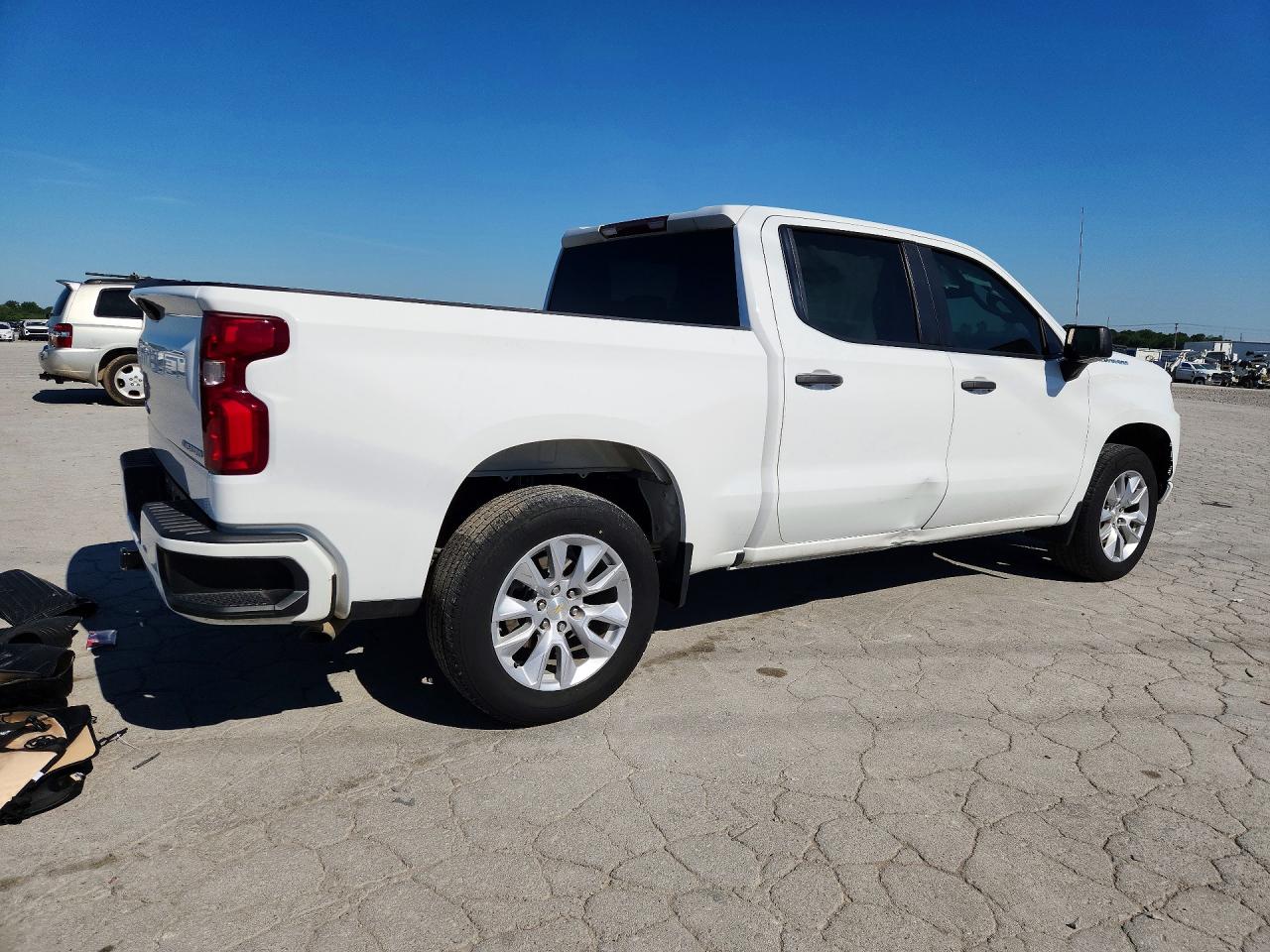 2021 Chevrolet Silverado C1500 Custom White vin: 3GCPWBEK6MG454435