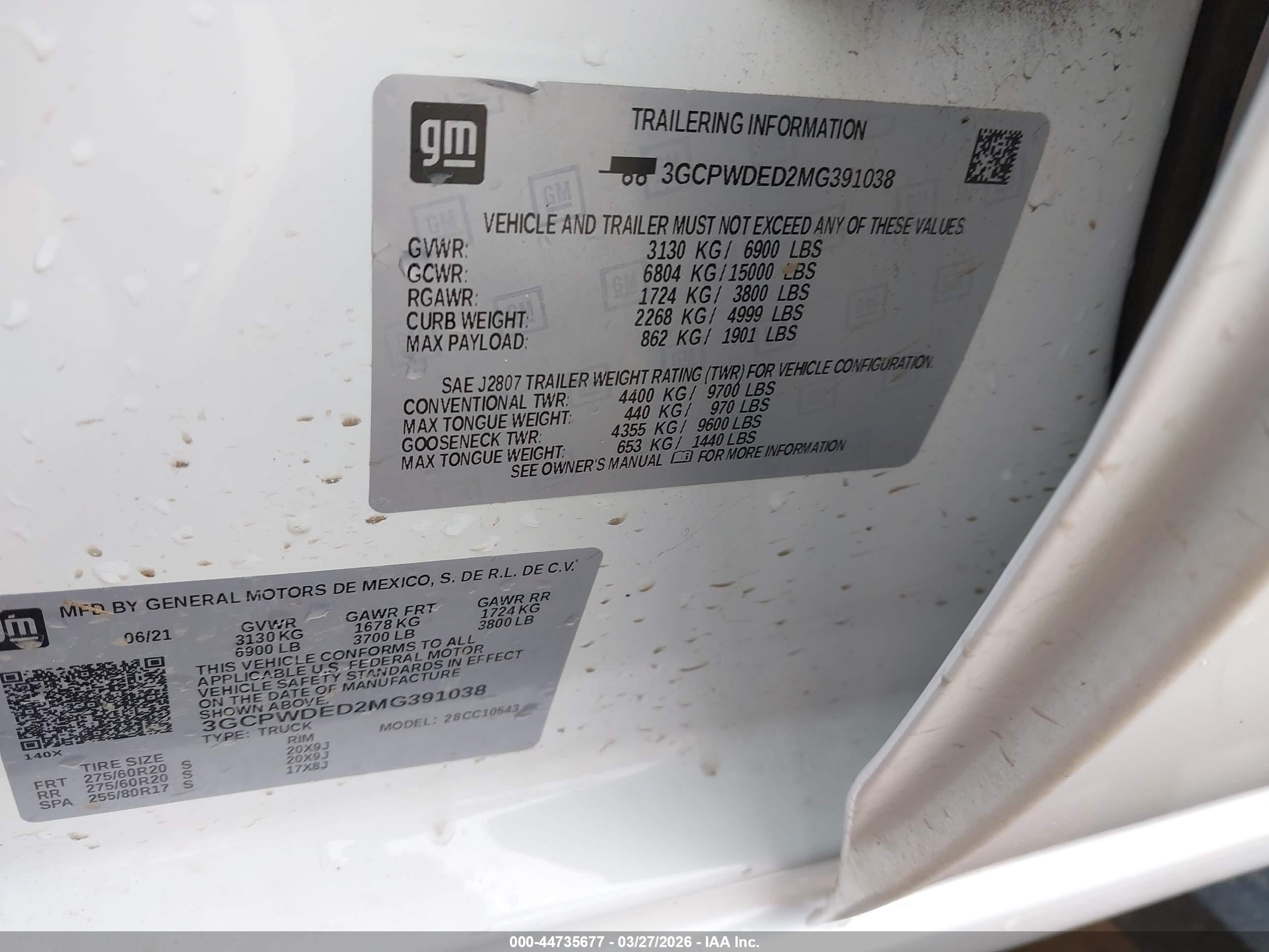2021 Chevrolet Silverado 1500 2wd  Short Bed Rst White vin: 3GCPWDED2MG391038