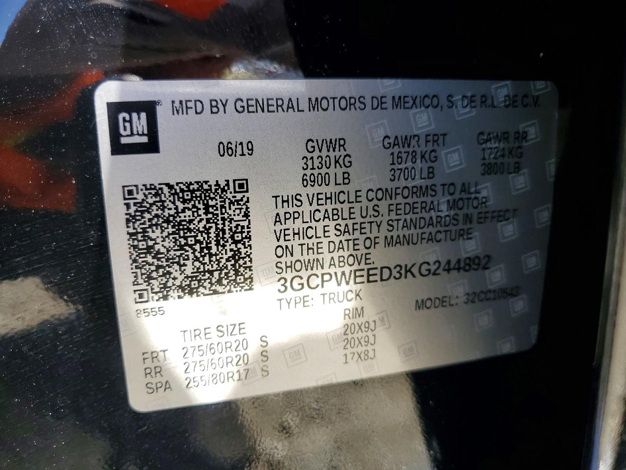 2019 Chevrolet Silverado C1500 Ltz Black vin: 3GCPWEED3KG244892