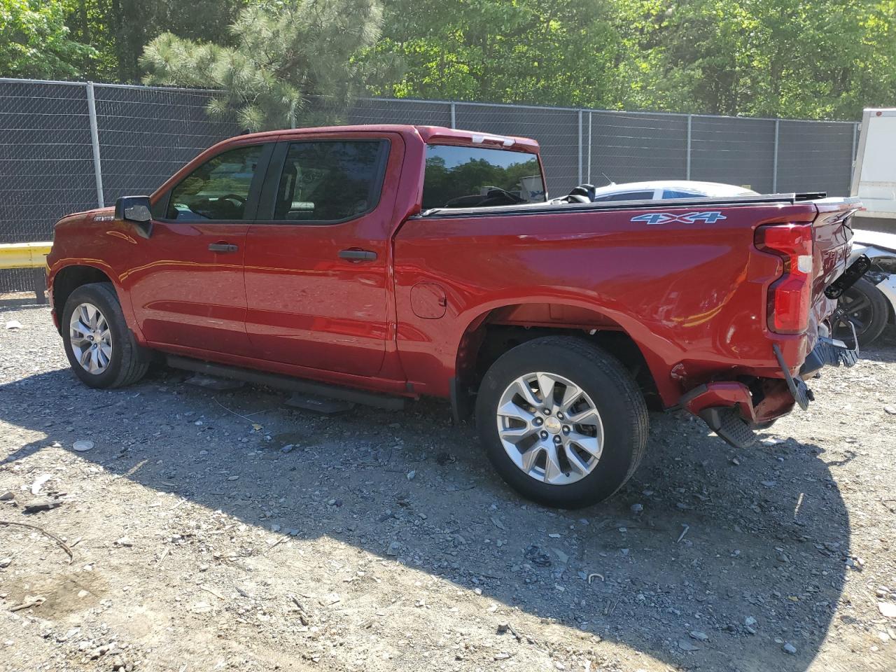 2021 Chevrolet Silverado K1500 Custom Burgundy vin: 3GCPYBEH6MG173072