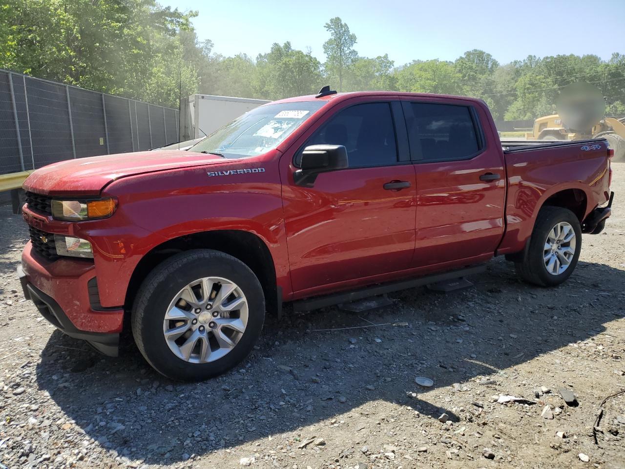 2021 Chevrolet Silverado K1500 Custom Burgundy vin: 3GCPYBEH6MG173072