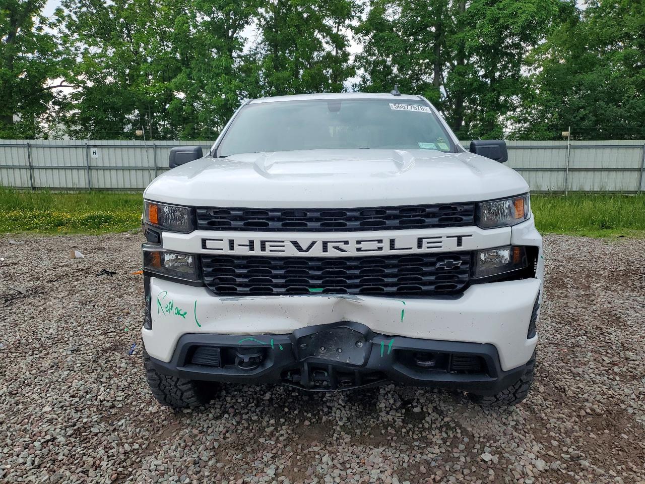 2020 Chevrolet Silverado K1500 Custom White vin: 3GCPYBEK9LG194864
