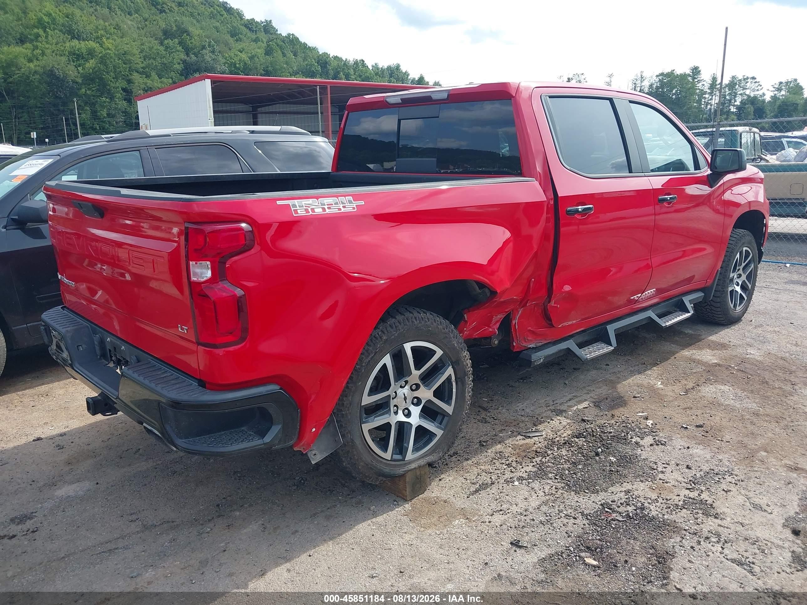 2019 Chevrolet Silverado 1500 Lt Trail Boss Red vin: 3GCPYFED2KG131158