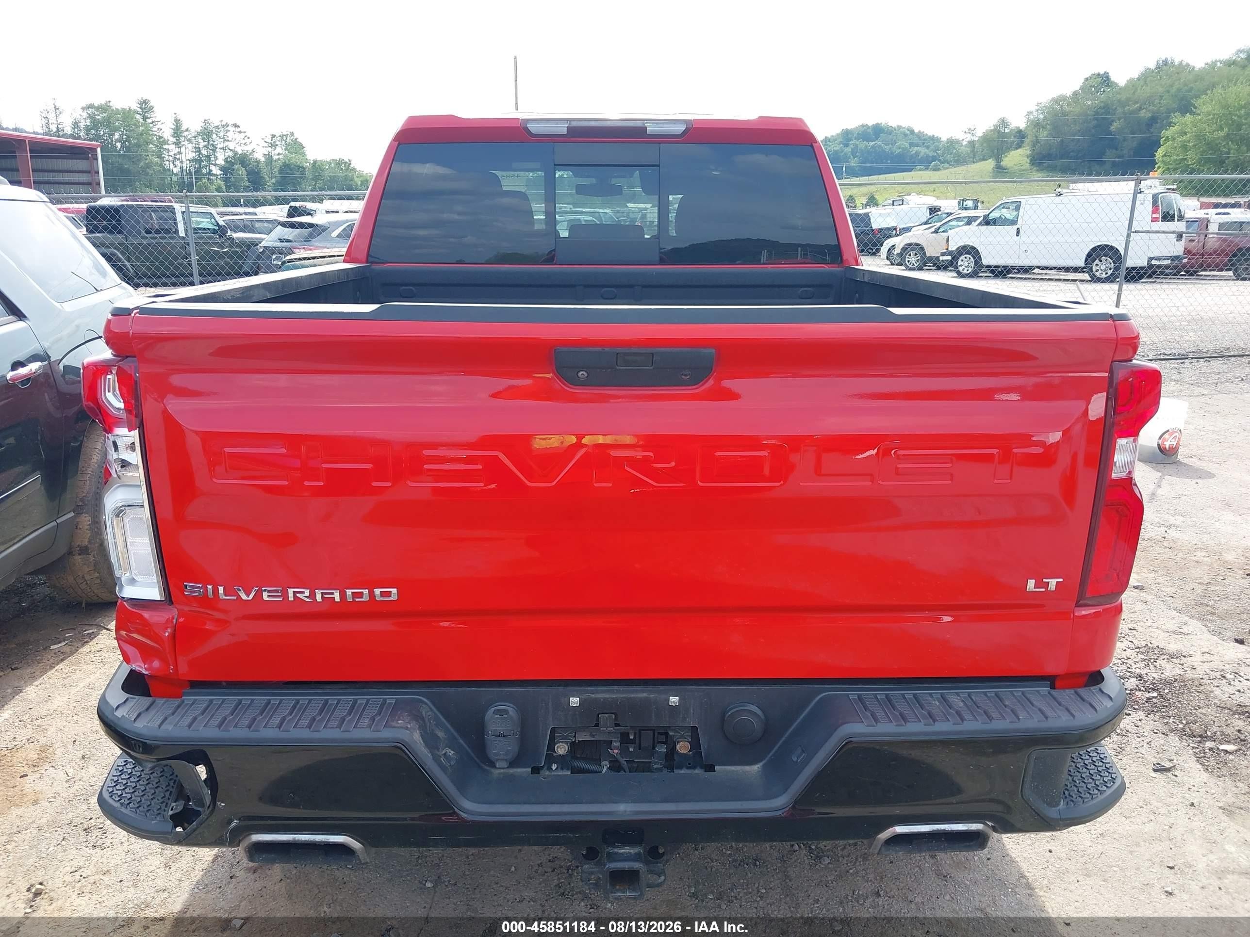 2019 Chevrolet Silverado 1500 Lt Trail Boss Red vin: 3GCPYFED2KG131158