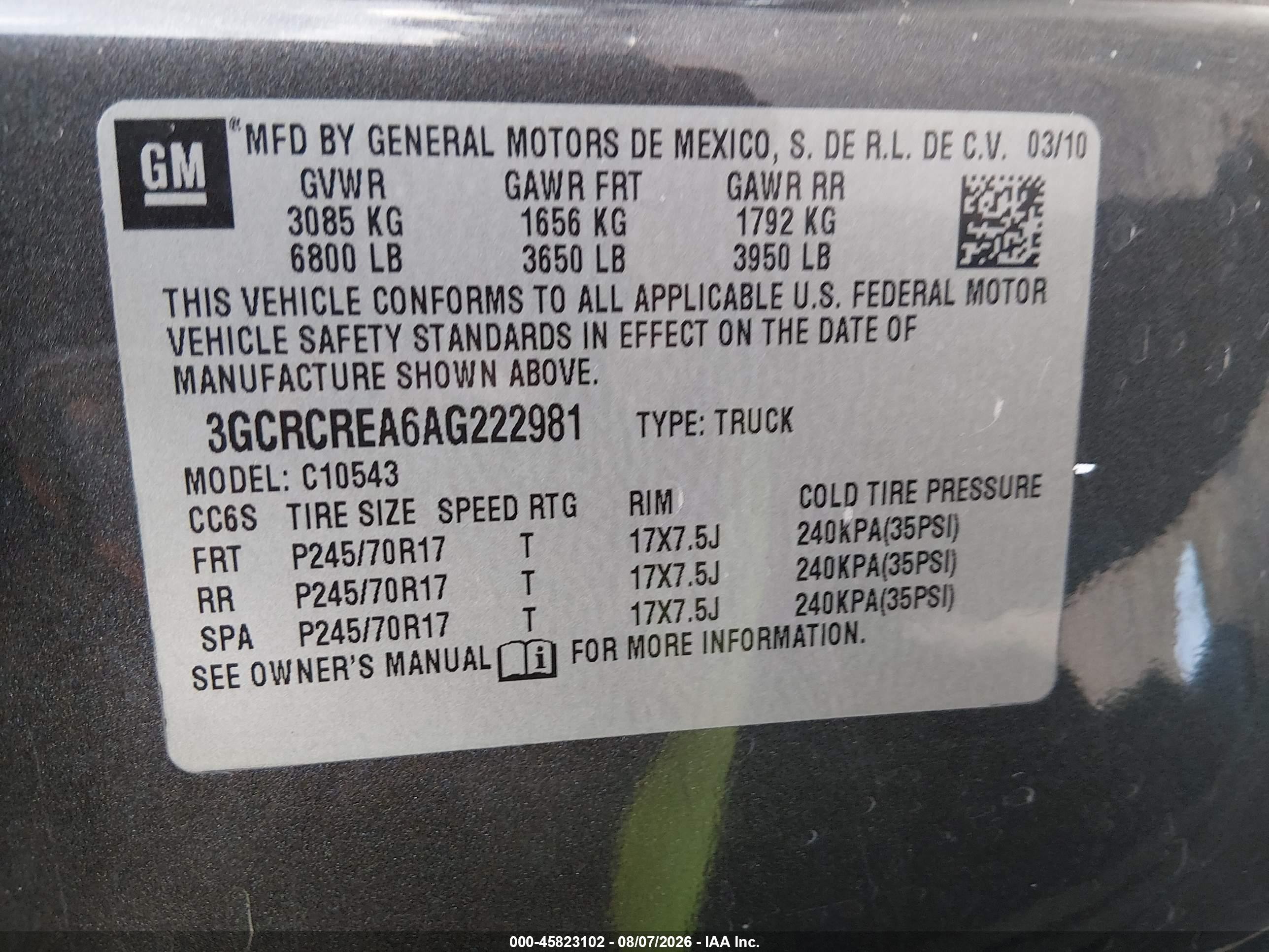 2010 Chevrolet Silverado 1500 Ls Gray vin: 3GCRCREA6AG222981