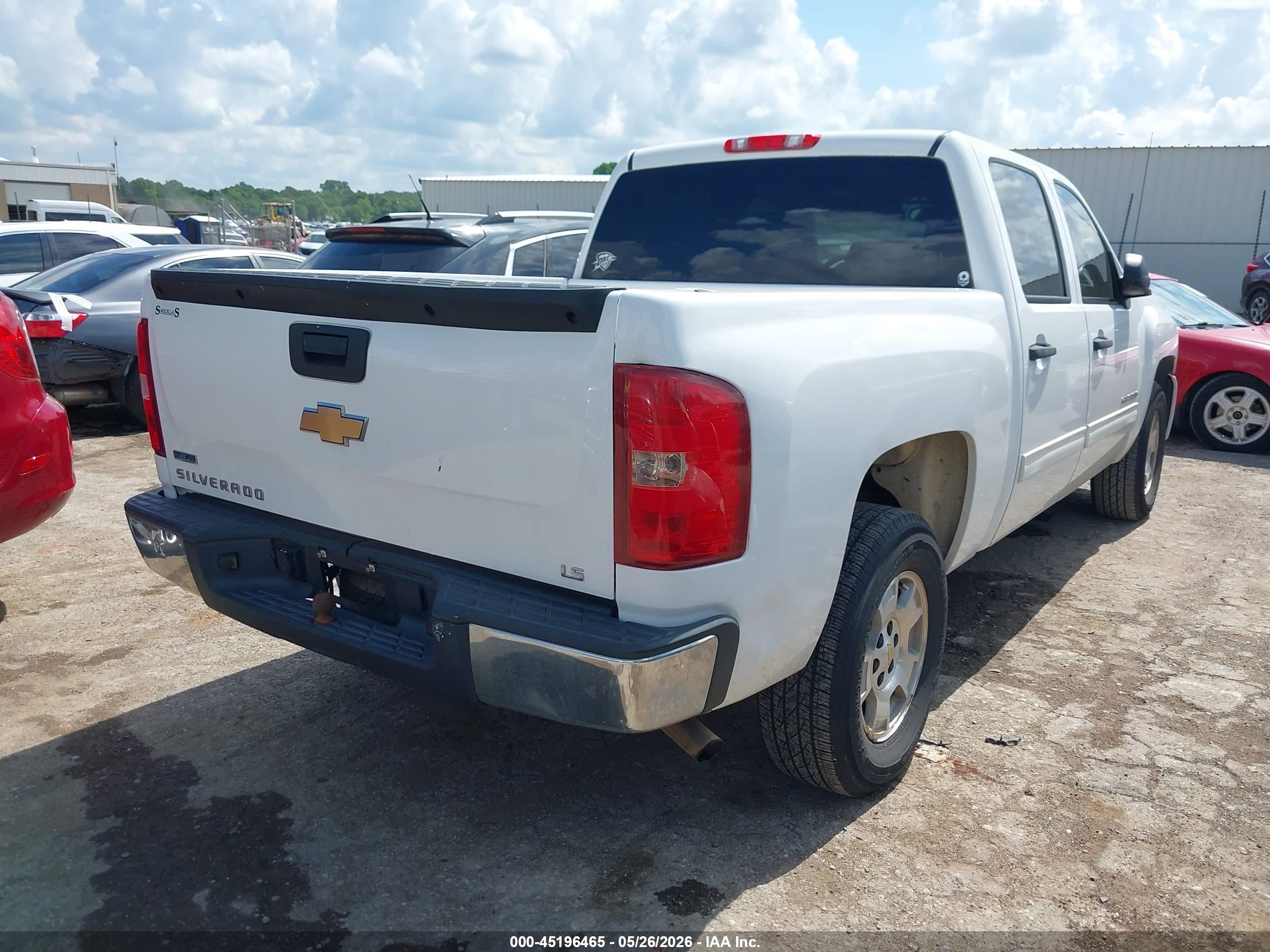 2010 Chevrolet Silverado 1500 Ls White vin: 3GCRCREA8AG203610