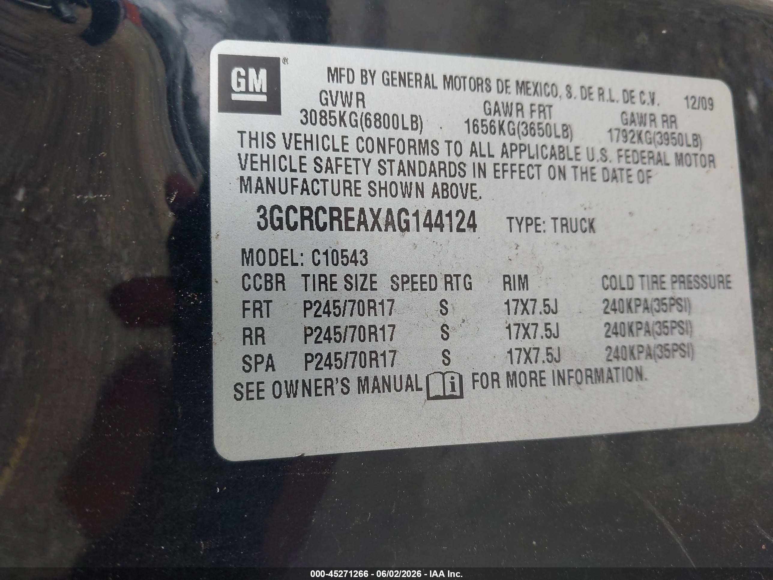 2010 Chevrolet Silverado 1500 Ls Black vin: 3GCRCREAXAG144124