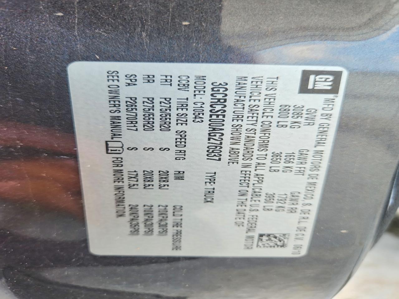 2010 Chevrolet Silverado C1500 Lt Gray vin: 3GCRCSE00AG276937
