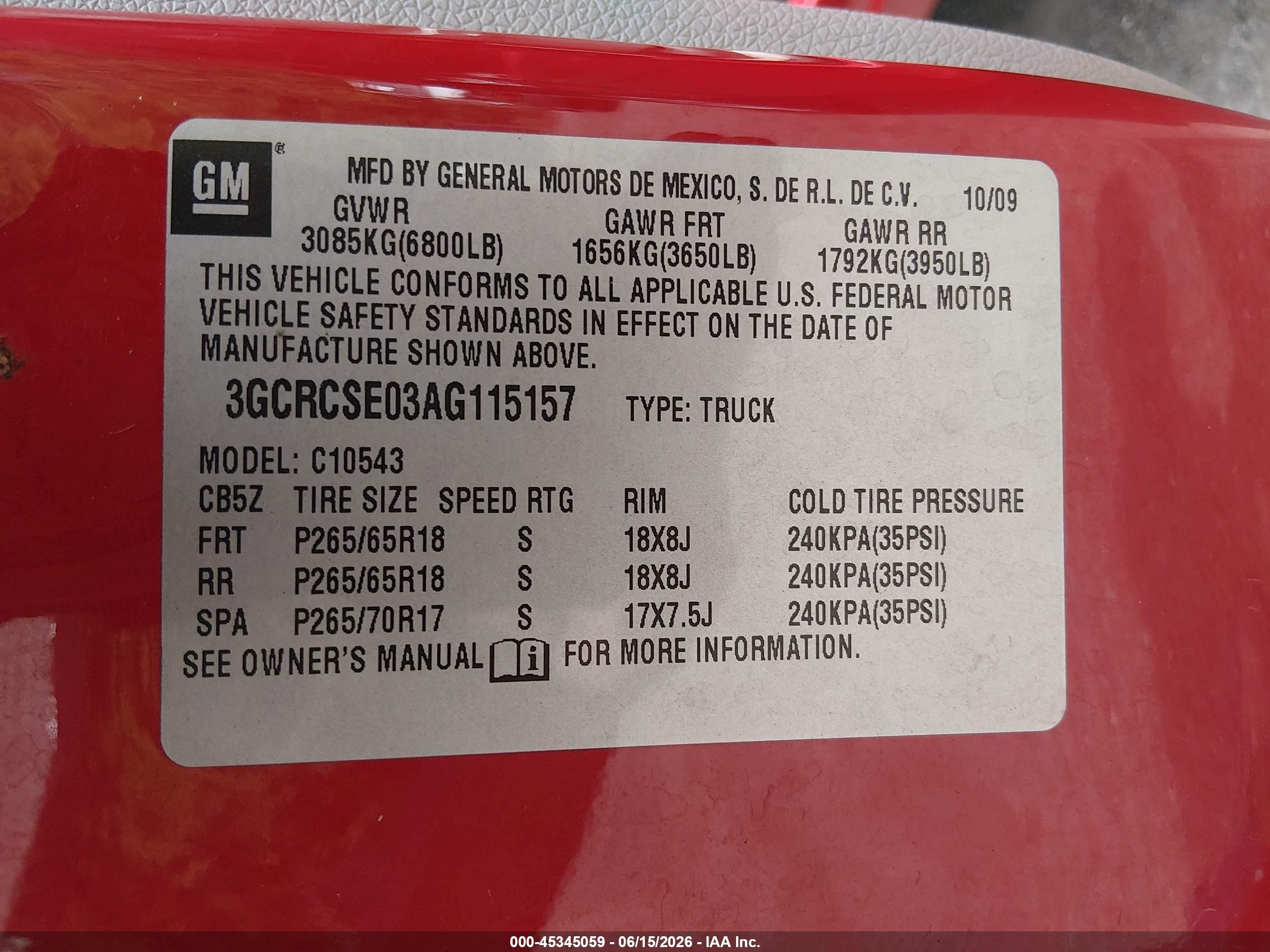2010 Chevrolet Silverado 1500 Lt Red vin: 3GCRCSE03AG115157