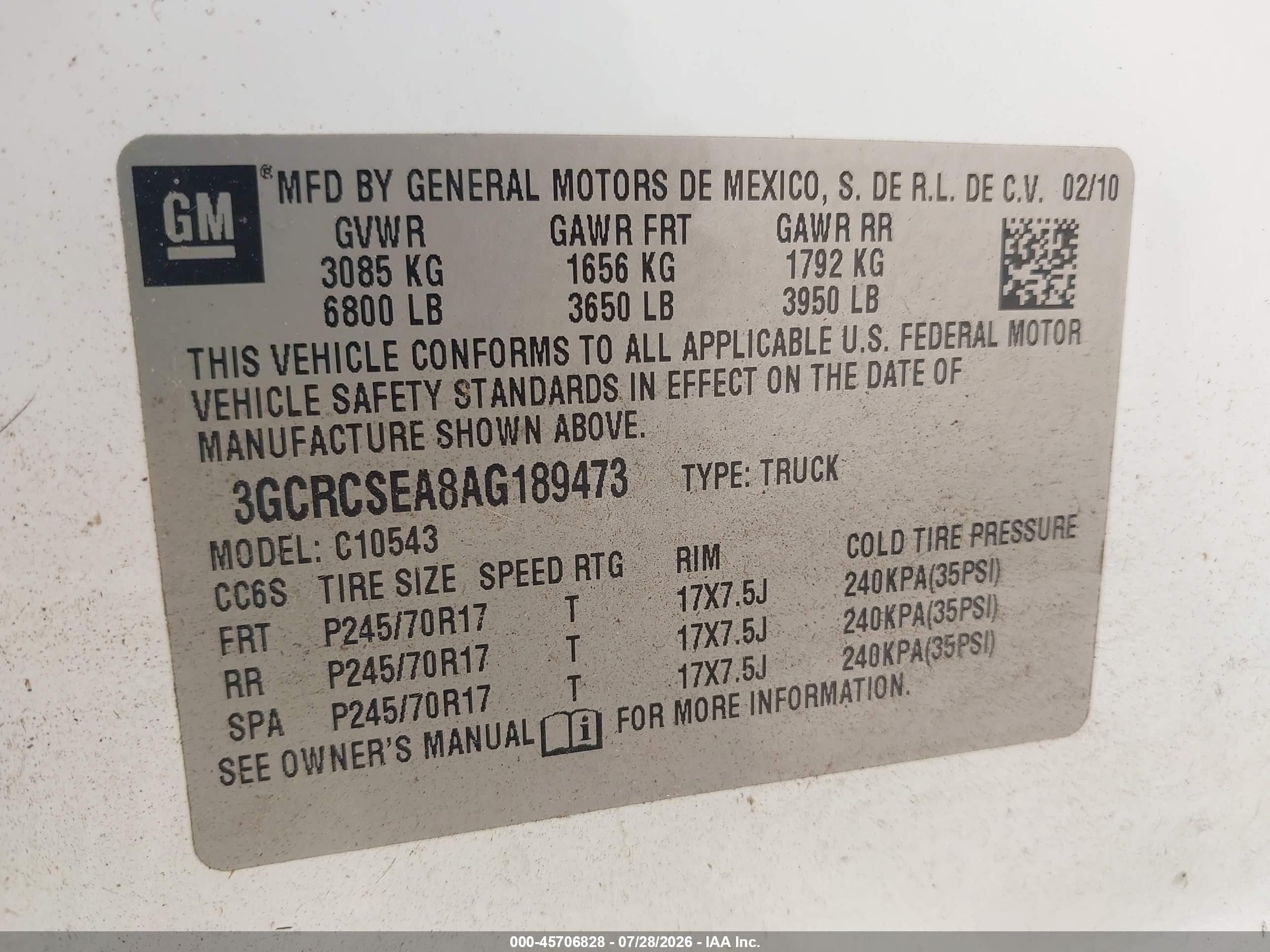 2010 Chevrolet Silverado 1500 Lt White vin: 3GCRCSEA8AG189473