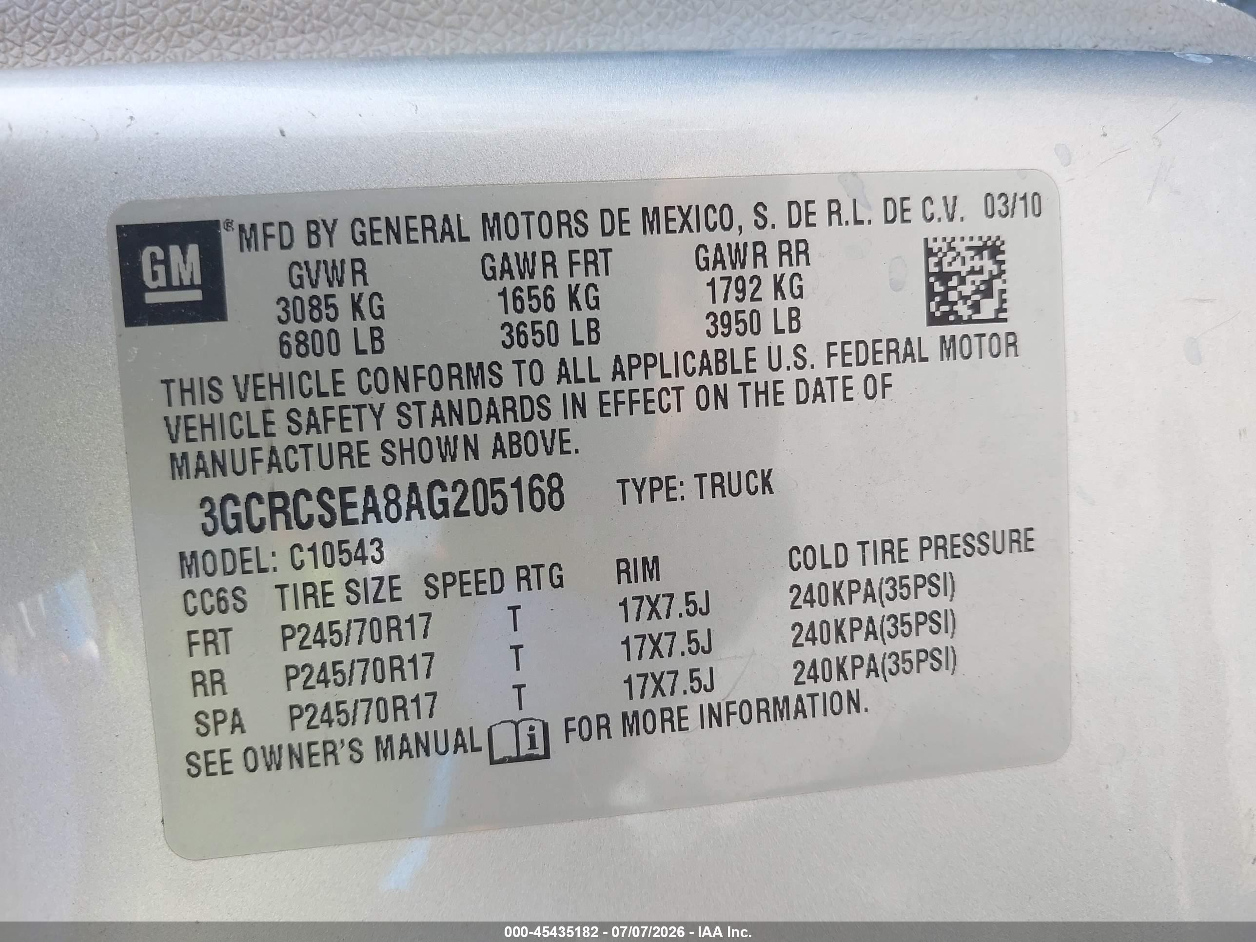 2010 Chevrolet Silverado 1500 Lt Silver vin: 3GCRCSEA8AG205168