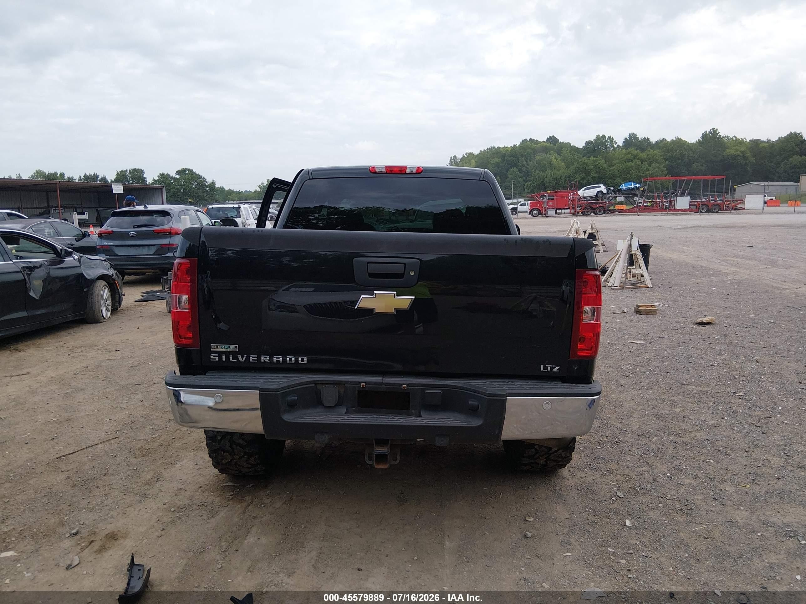 2010 Chevrolet Silverado 1500 Ltz Black vin: 3GCRKTE36AG251866