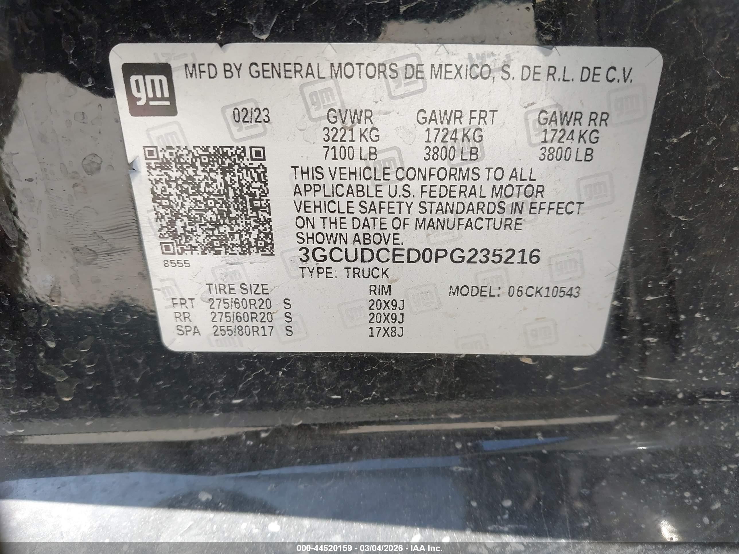 2023 Chevrolet Silverado 1500   Black vin: 3GCUDCED0PG235216