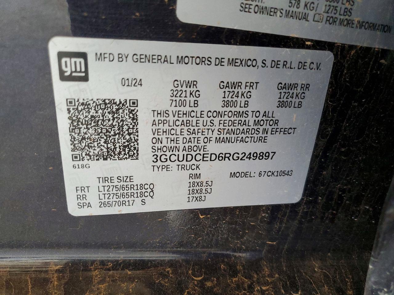 2024 Chevrolet 1500 Black vin: 3GCUDCED6RG249897