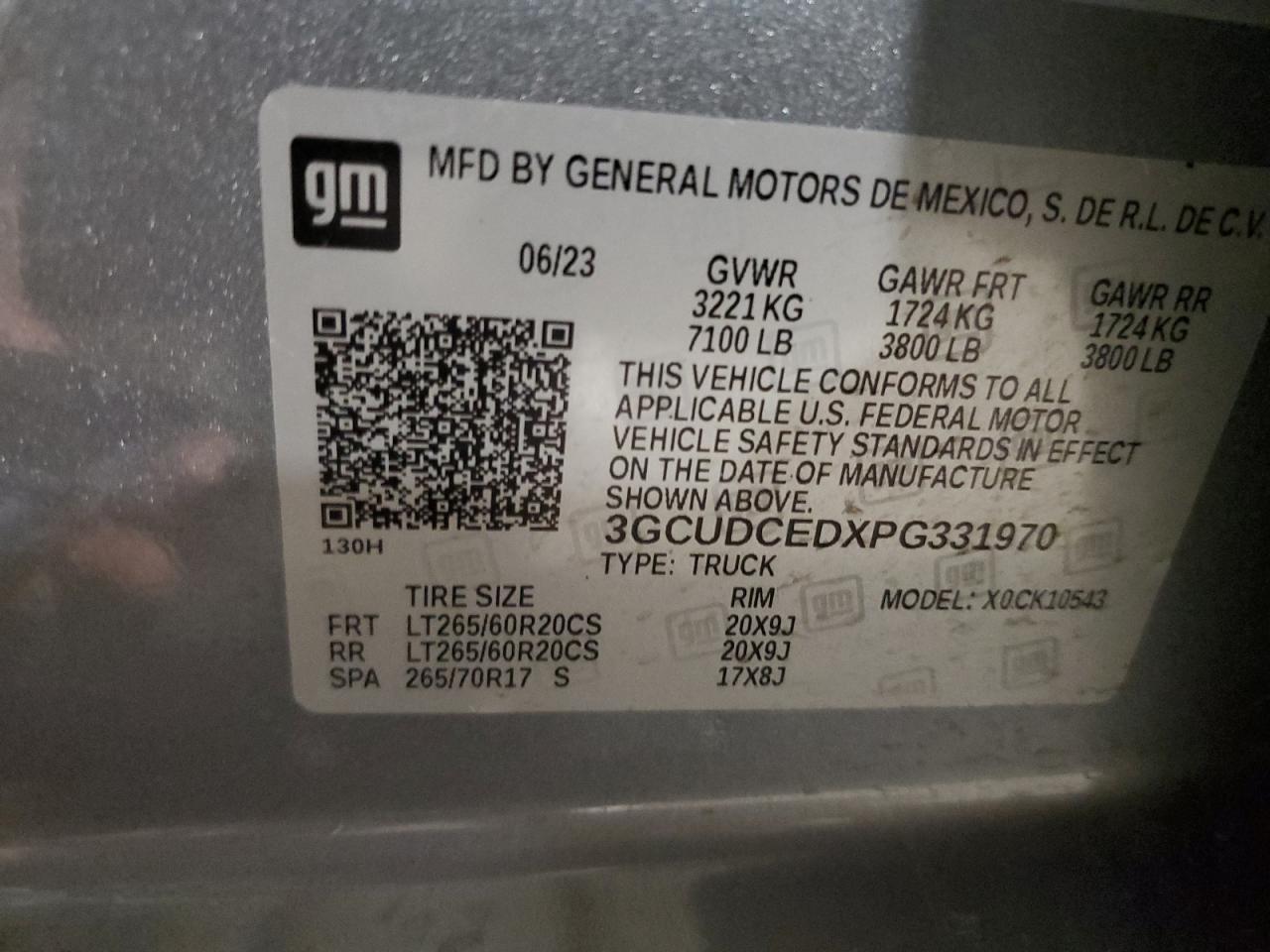 2023 Chevrolet Silverado K1500 Trail Boss Custom Gray vin: 3GCUDCEDXPG331970