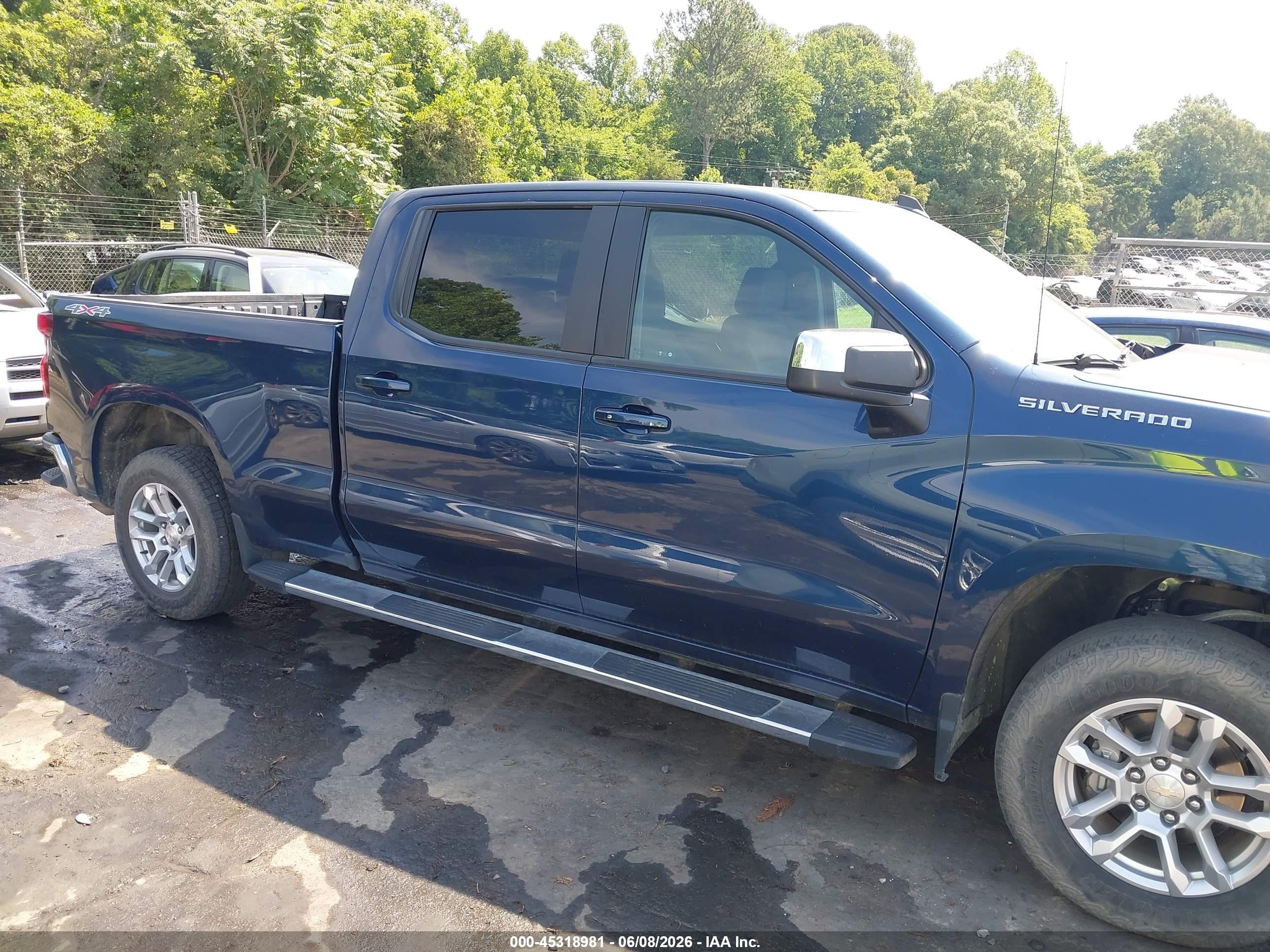 2023 Chevrolet Silverado 1500 4wd  Standard Bed Lt Blue vin: 3GCUDDEDXPG257097