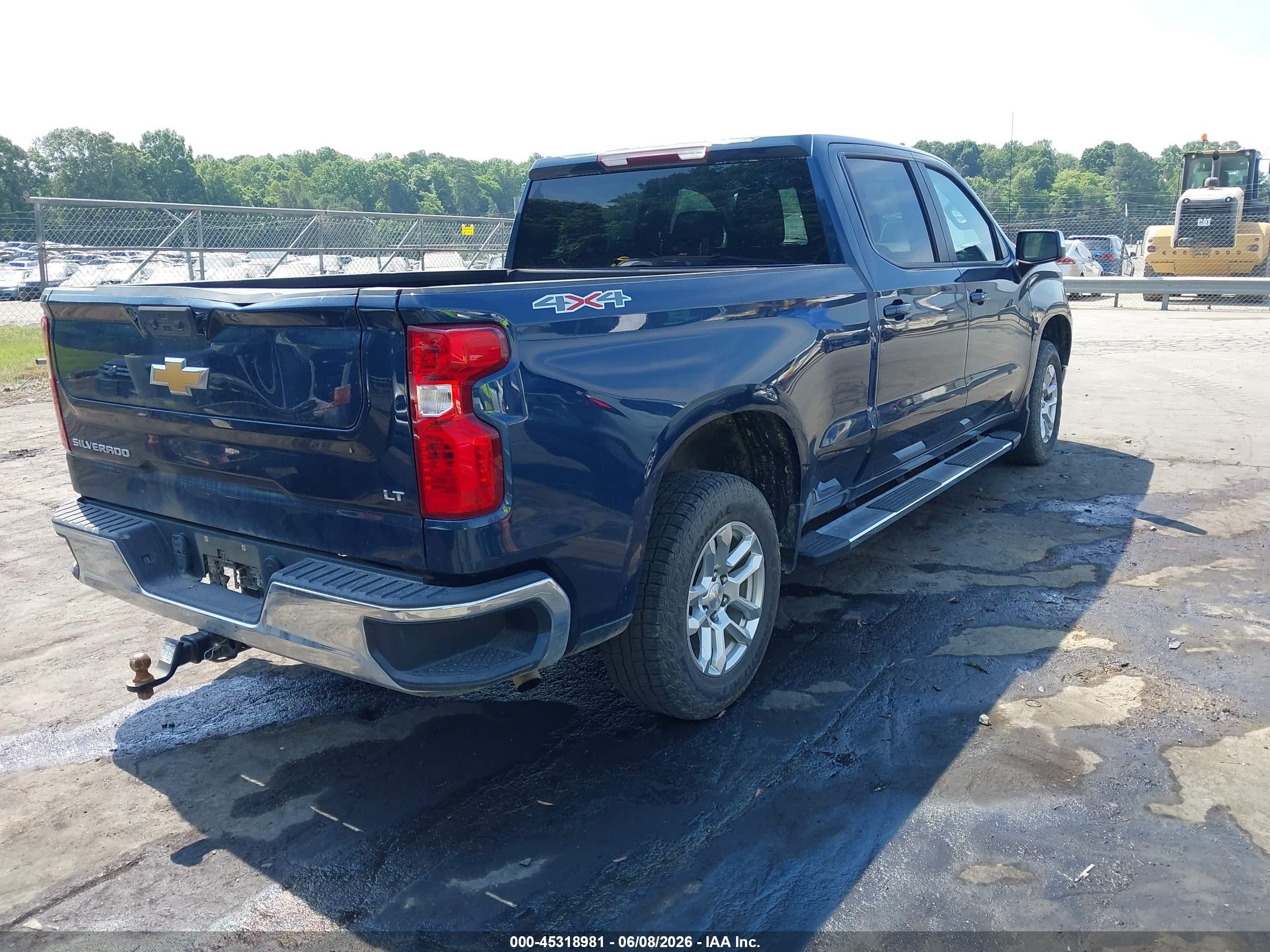 2023 Chevrolet Silverado 1500 4wd  Standard Bed Lt Blue vin: 3GCUDDEDXPG257097