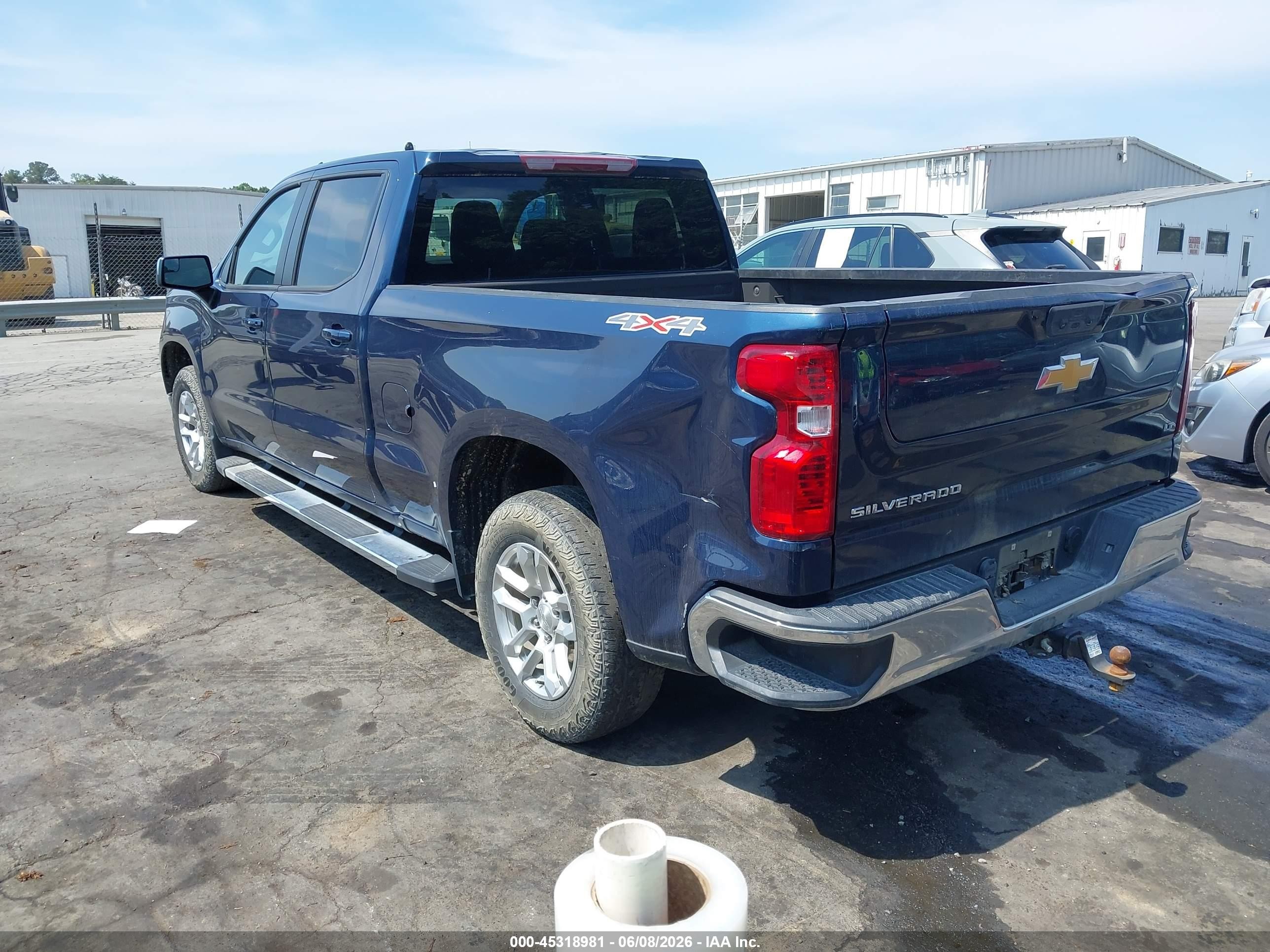 2023 Chevrolet Silverado 1500 4wd  Standard Bed Lt Blue vin: 3GCUDDEDXPG257097
